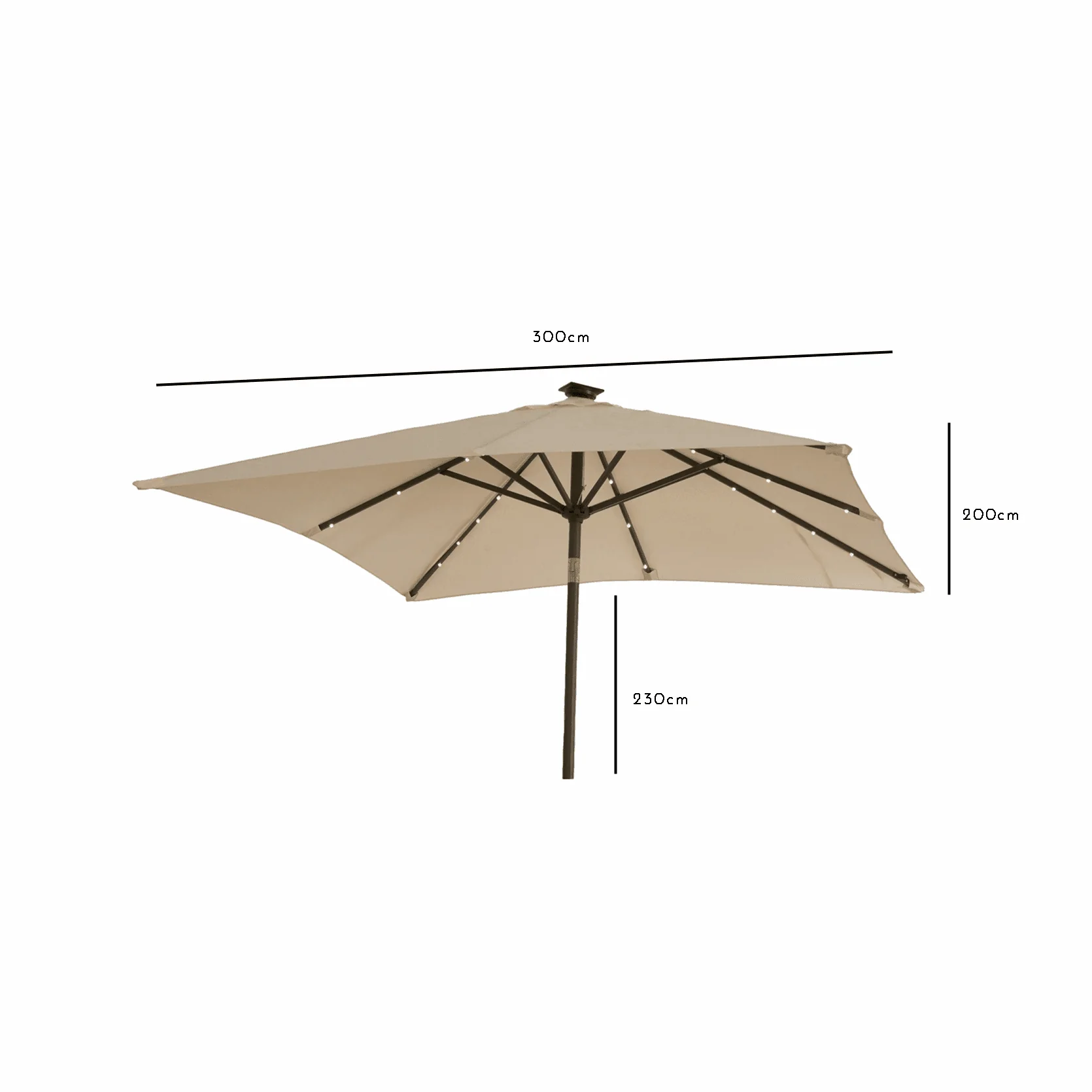 Cube 10 Seater Rattan Outdoor Dining Set with Cream LED Premium Parasol - Grey Weave Polywood Top - Image 11