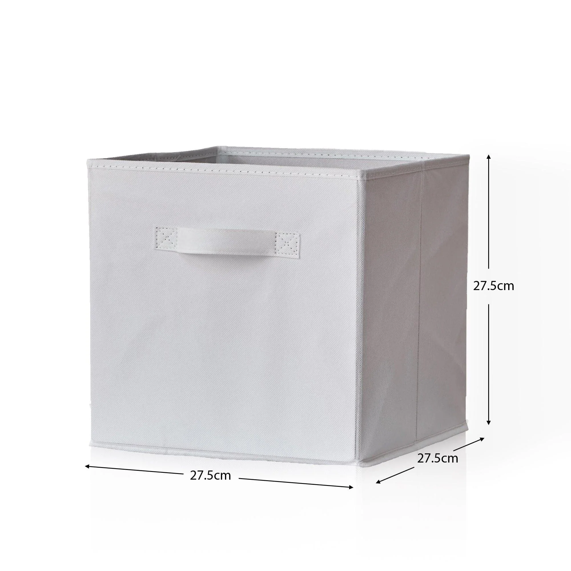 Cara 12 Cube Bookcase Ladder Storage Unit - Chalk White - Two 6 Cube Units - White Basket - Image 10