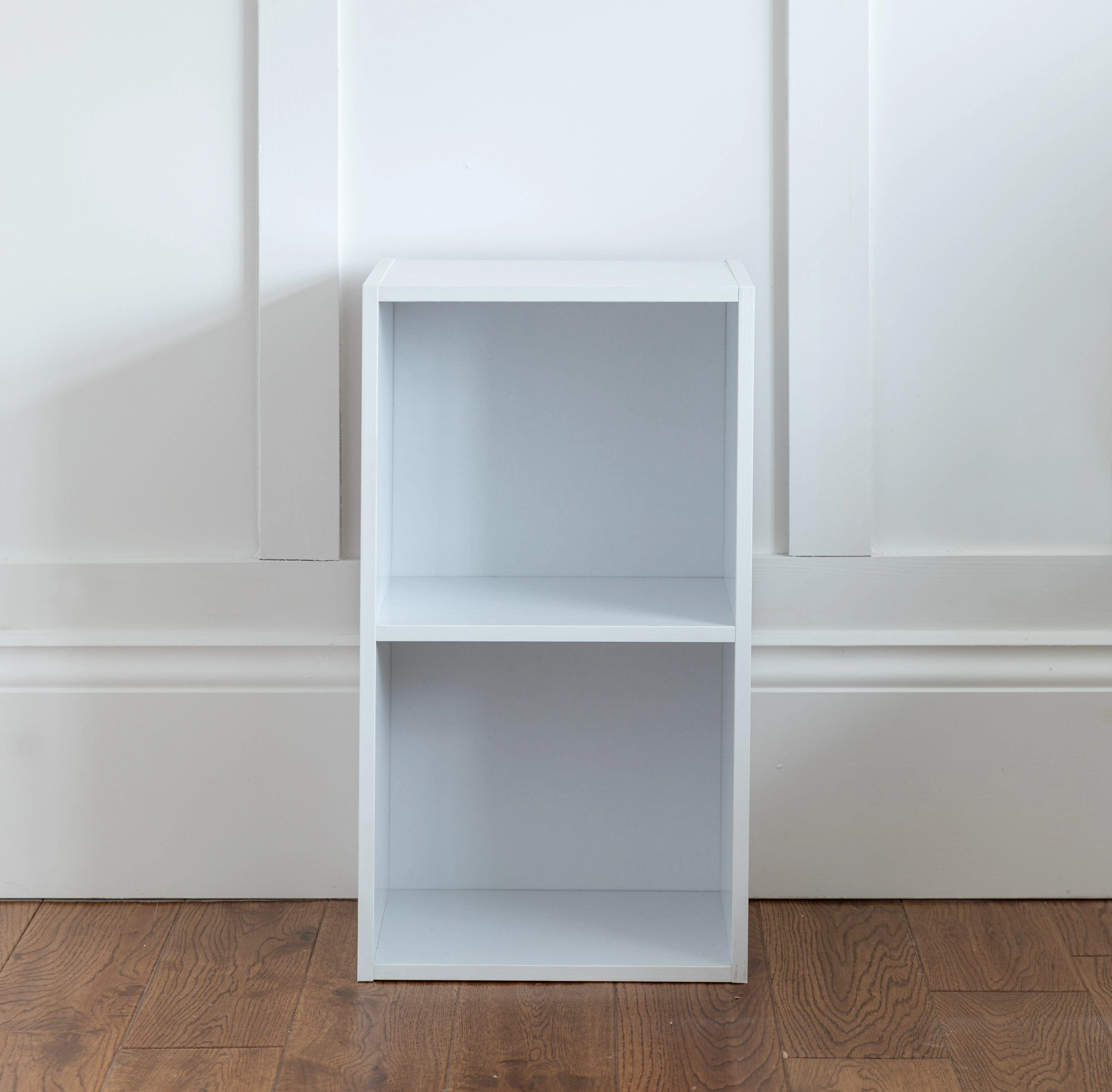 Cara 2 Tier Storage Unit / Chalk White Bookcase - Image 2
