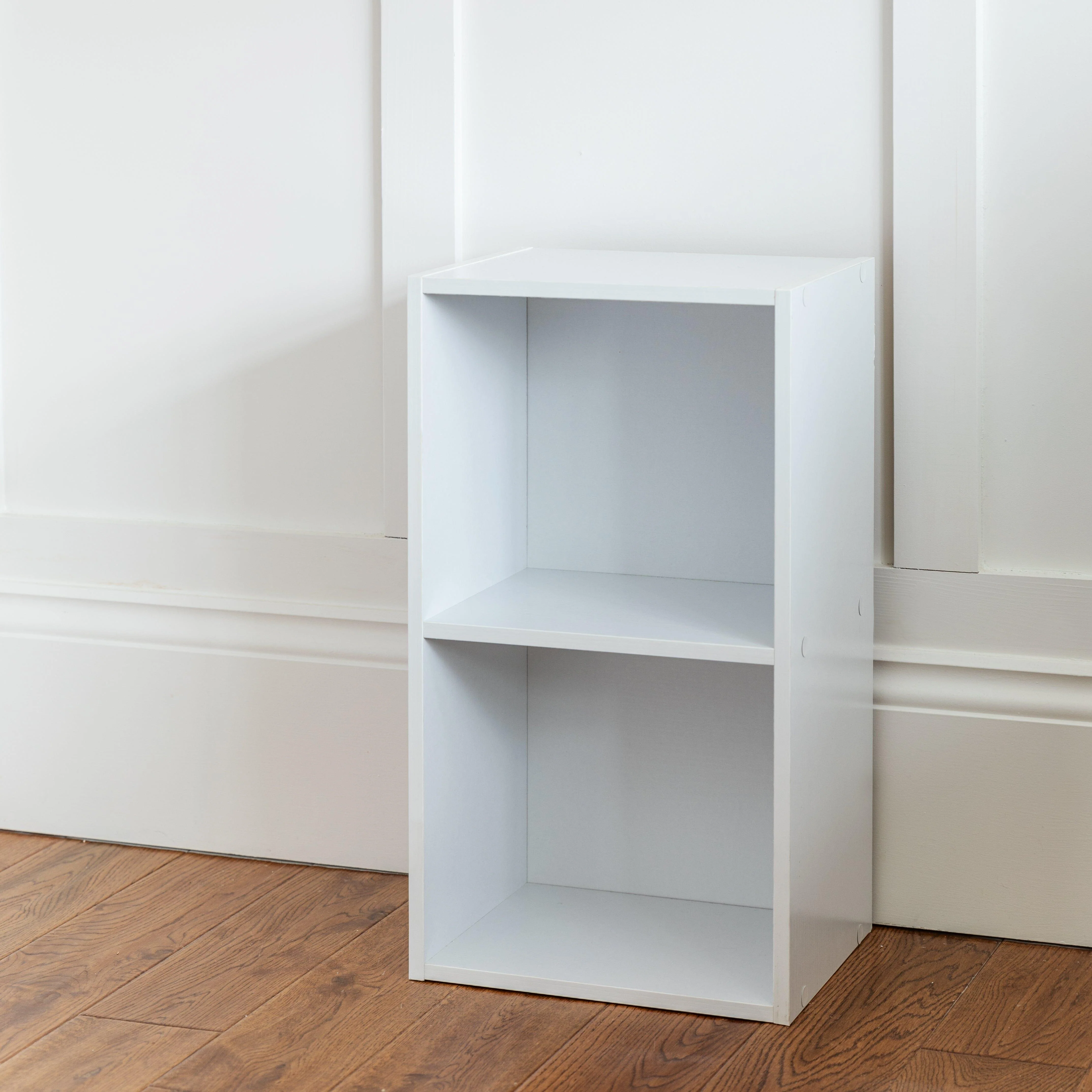 Cara 2 Tier Storage Unit / Chalk White Bookcase - Image 3