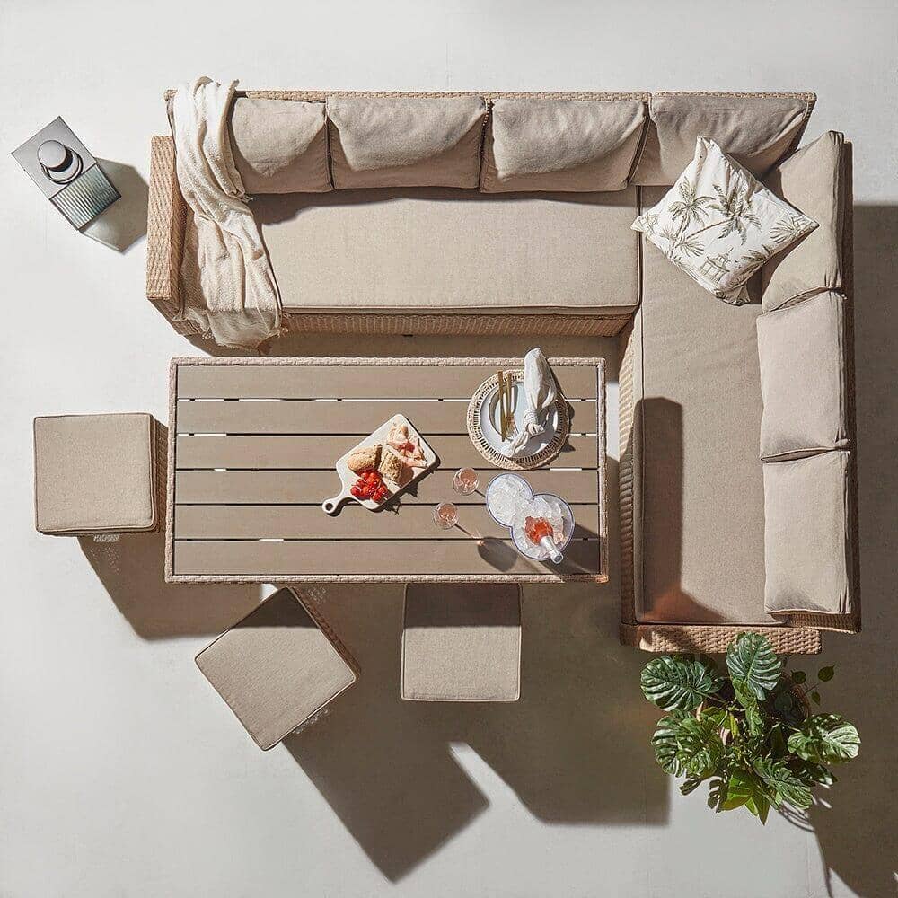 Aston Corner Sofa Cushion Cover Set - Natural brown - Image 4