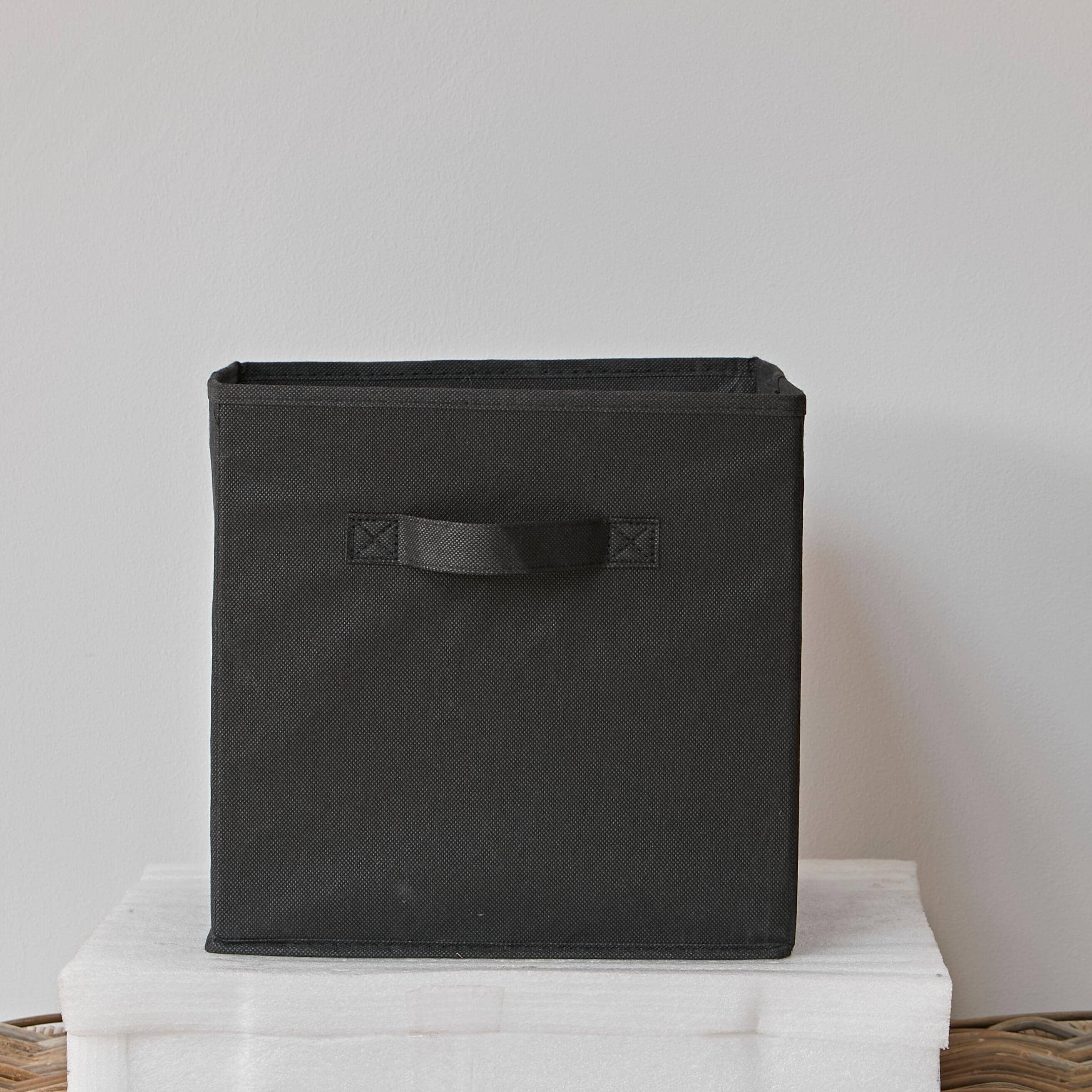 Cara Wooden 4 Cube Storage Unit - Black Baskets - Image 6