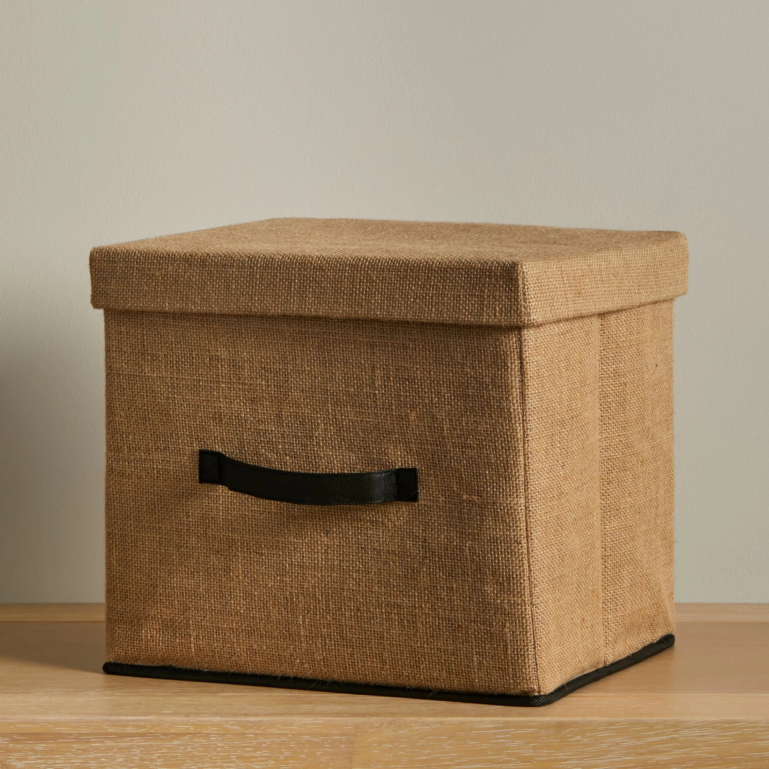 Cara 3 Tier Chalk White Cube Storage Unit - Jute Baskets - Image 3