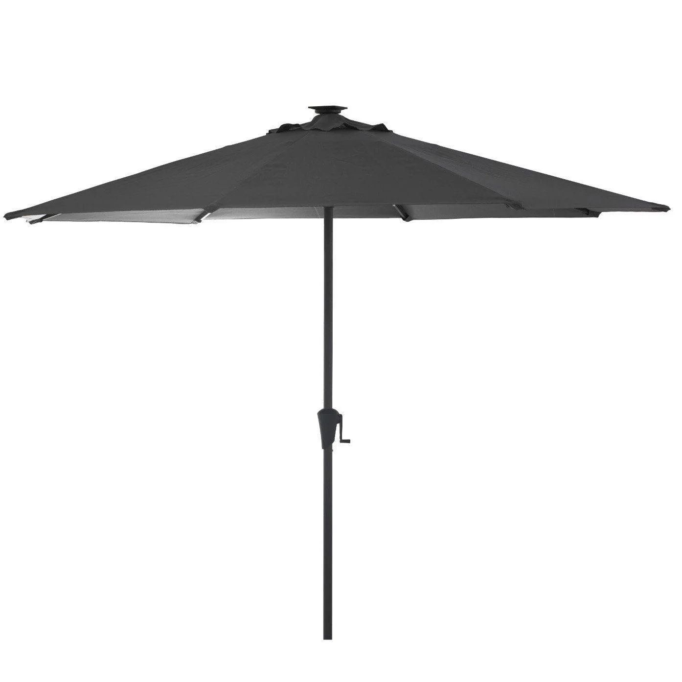 Kemble 6 Seater Rattan Round Garden Dining Set with Grey Parasol - Grey Weave - Image 10