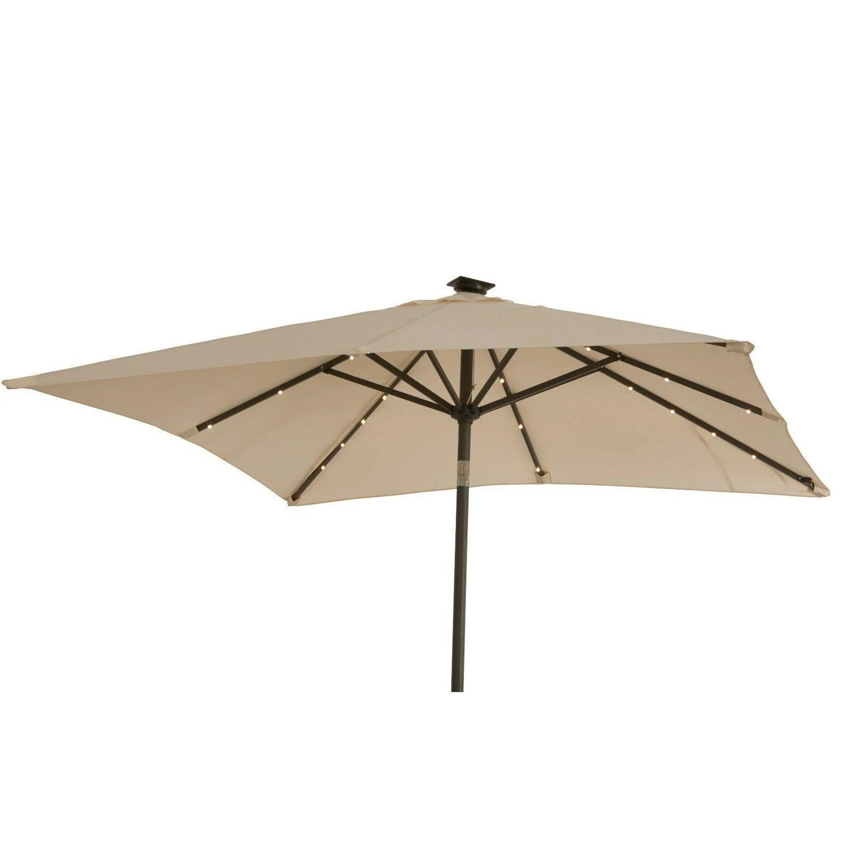 Cube 8 Seater Rattan Outdoor Dining Set with Cream LED Premium Parasol - Mixed Black Weave - Image 10
