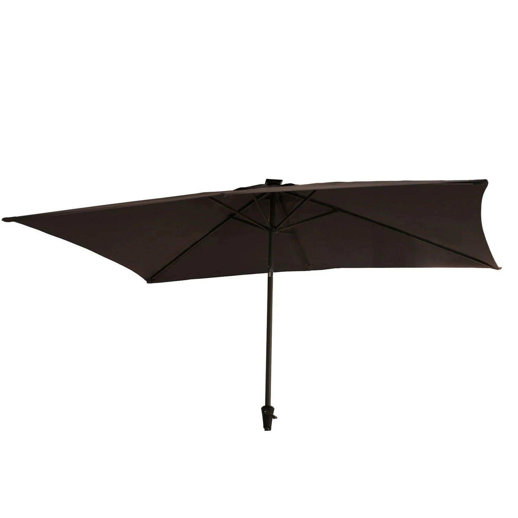 Cube 8 Seater Rattan Outdoor Dining Set with Grey Parasol- Black Weave Polywood Top - Image 9