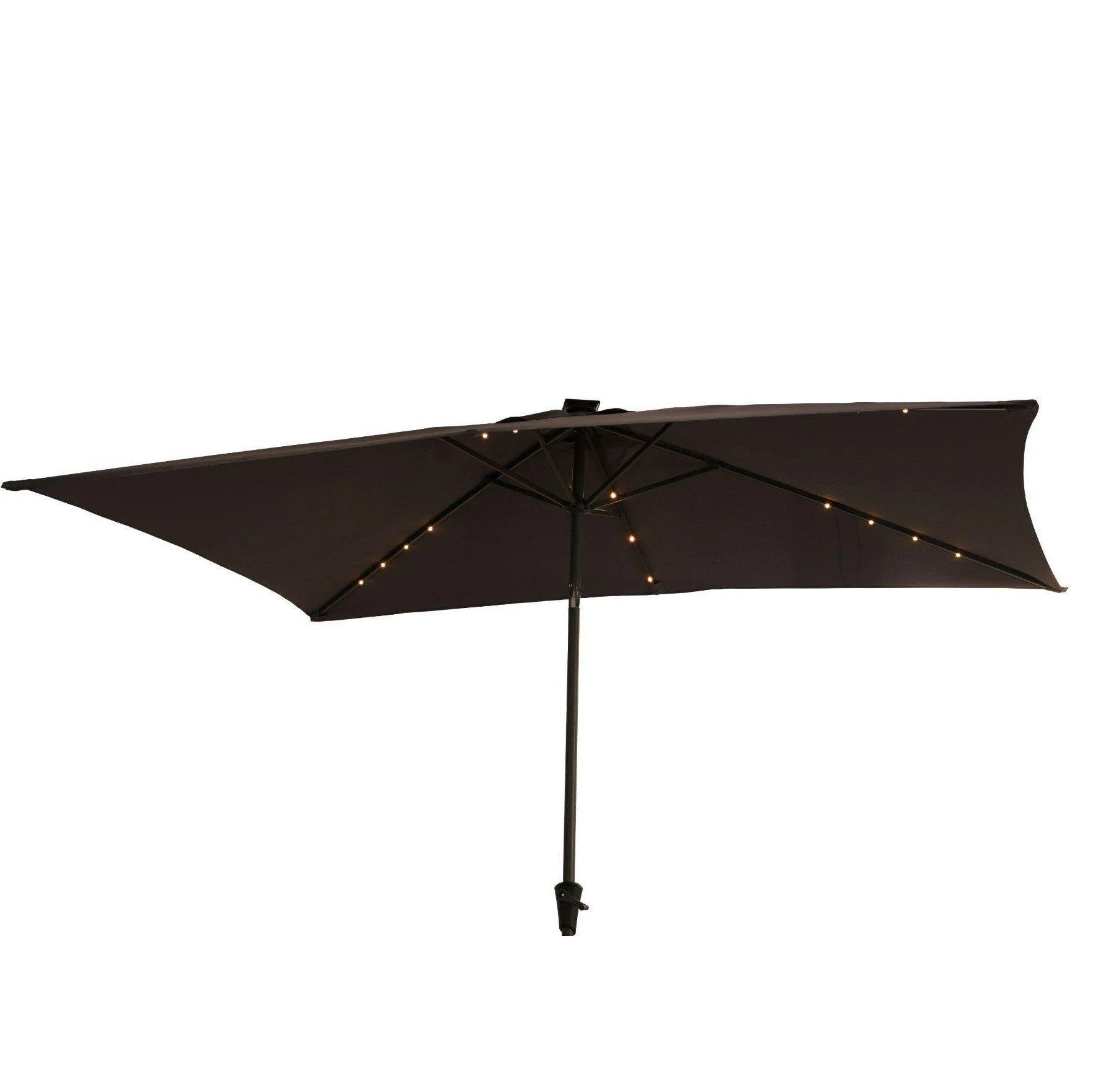Marston 8 Seater Rattan Garden Dining Set with Grey LED Premium Parasol - Grey - Glass Top - Image 5