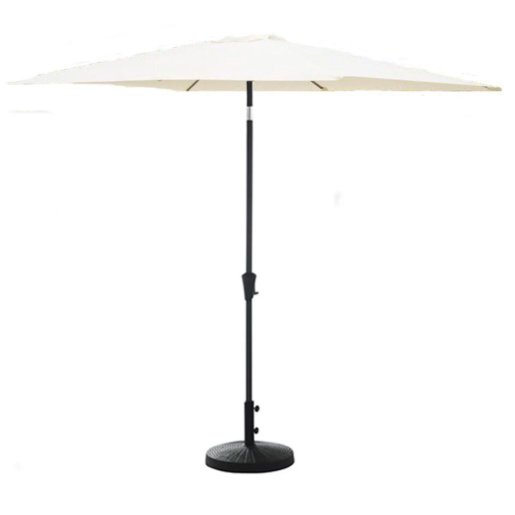 Marston 8 Seater Rattan Garden Dining Set with Cream Parasol - Grey - Glass Top - Image 7