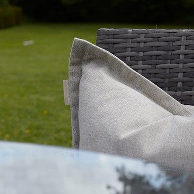 Kemble 8 Seater Rattan Round Garden Dining Set - Grey - Image 7