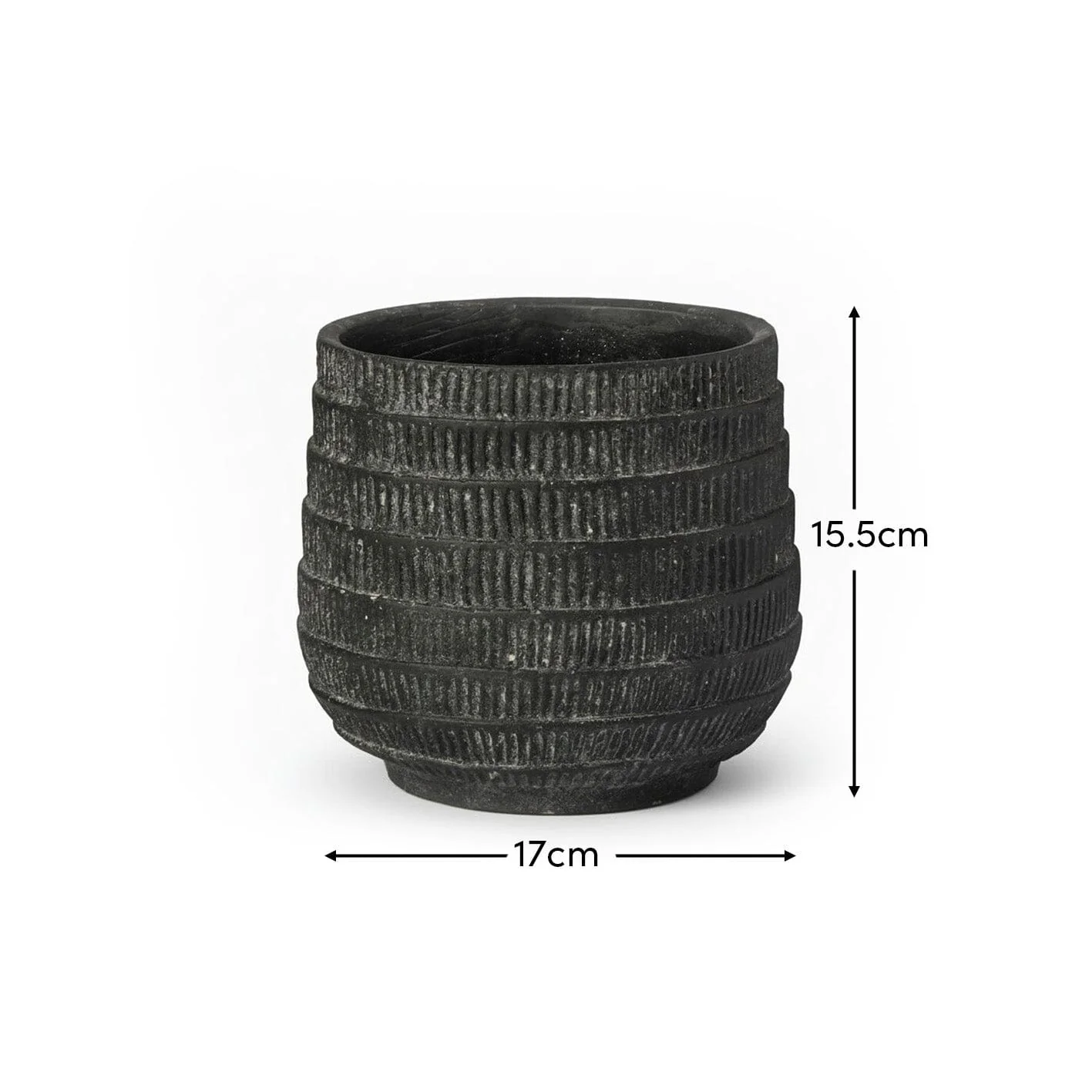 Abala Rustic Grey Cement Plant Pot - Image 5