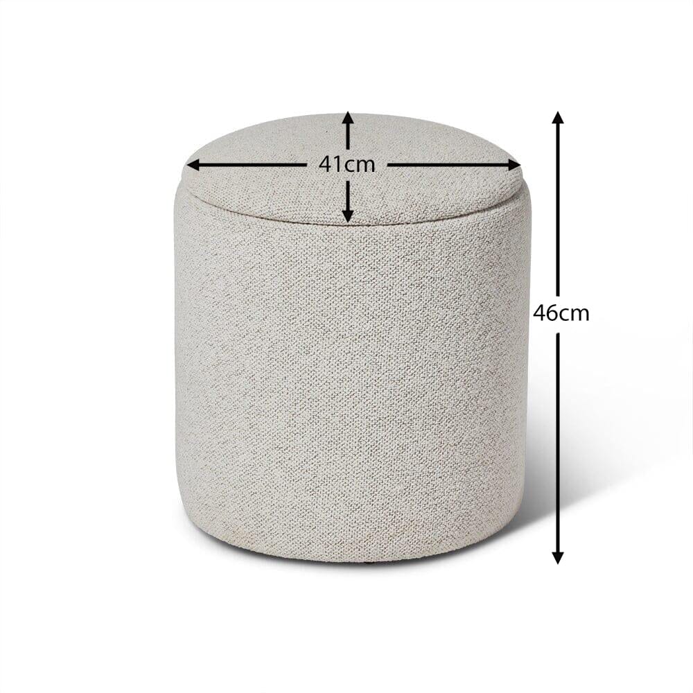 Abigail Storage Pouffe/Footstool - Dove Grey - Image 9