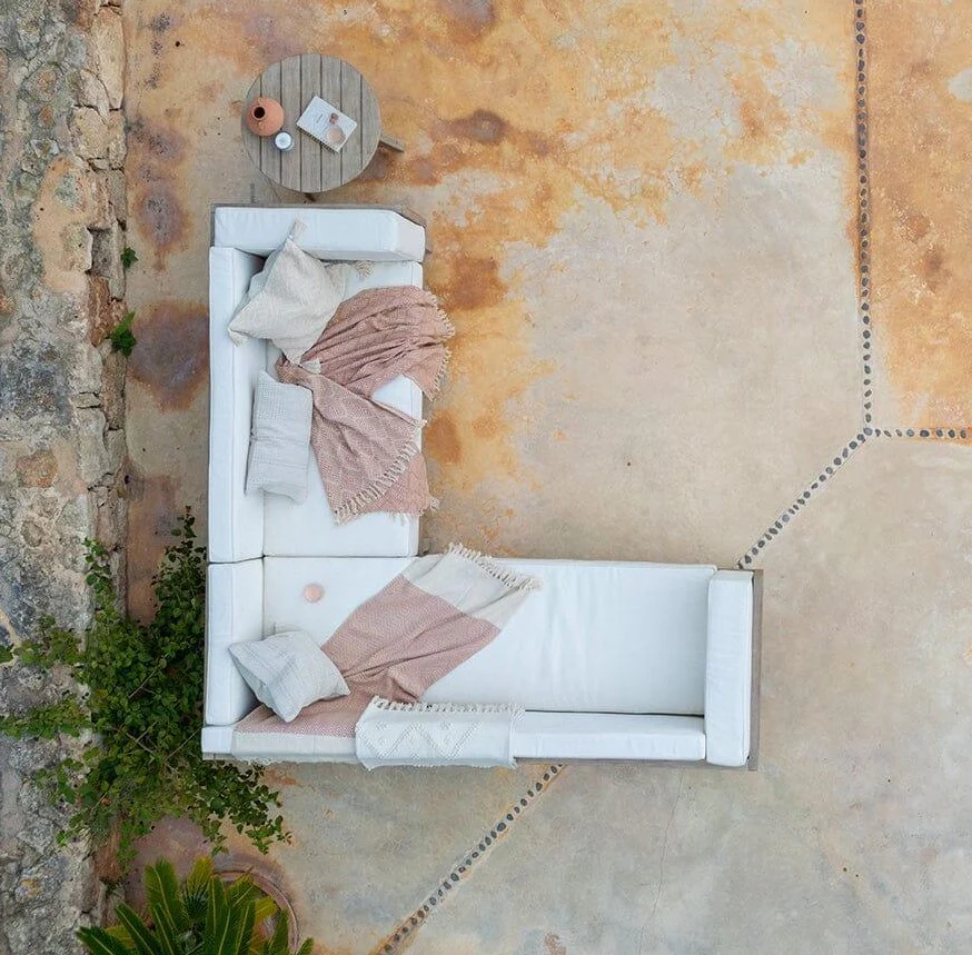 Akira 5 Seater Wooden Garden Corner Sofa - Image 10