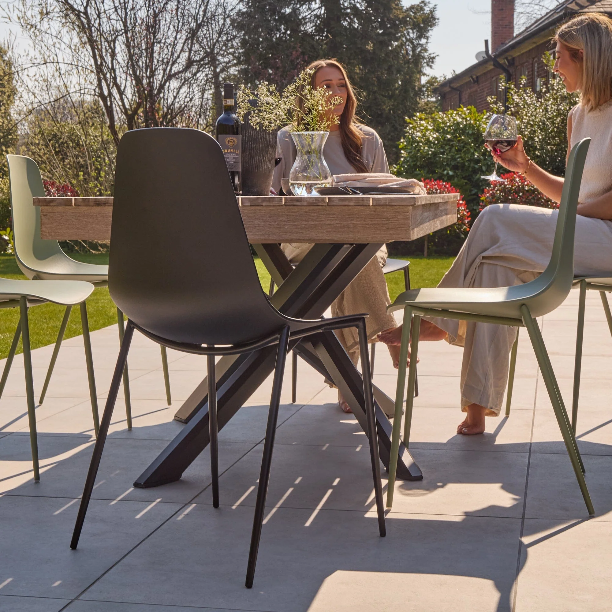 Amelia 6 Seater Wooden Garden Dining Set with Wren Chairs - Image 7