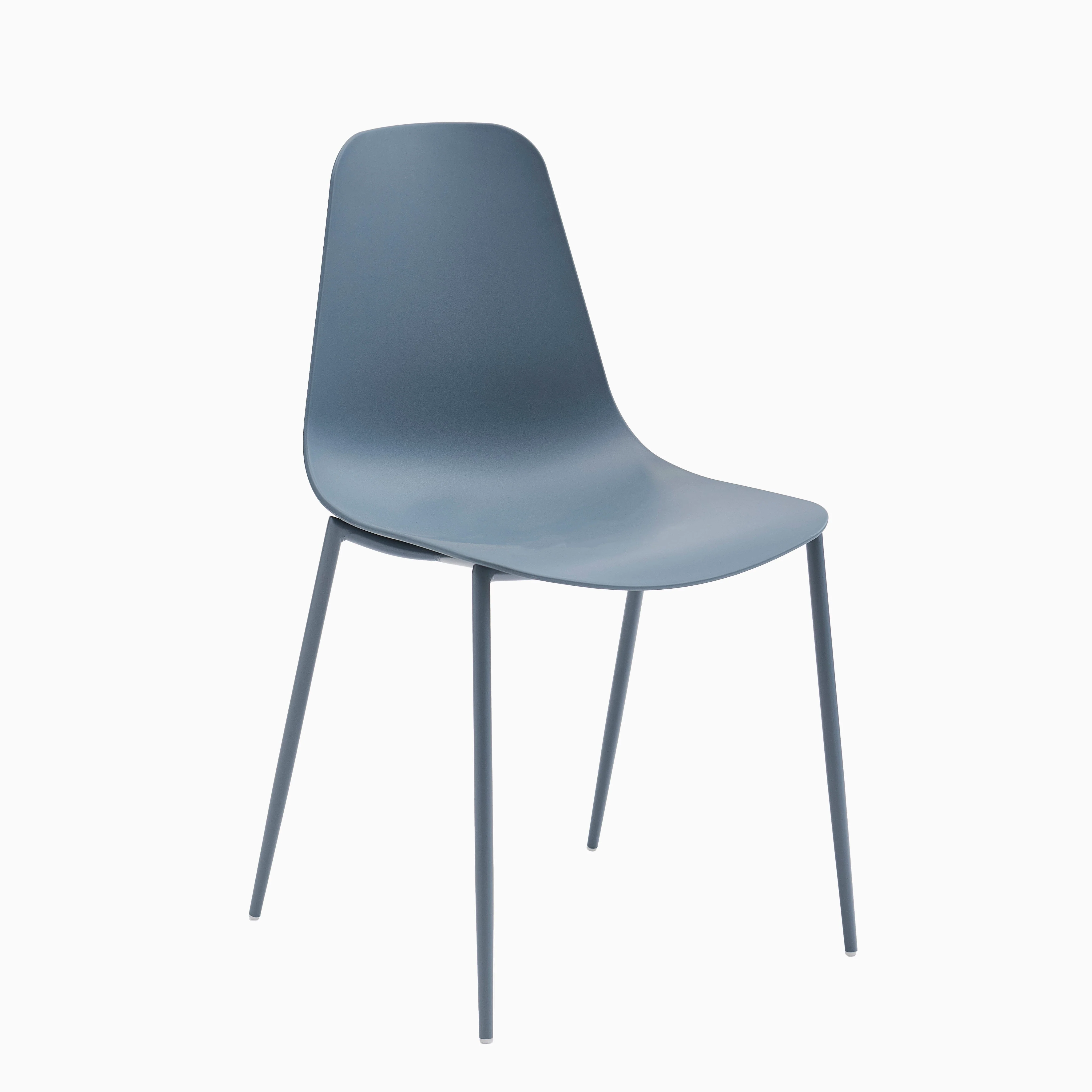 Amelia 6 Seater Pale Grey Concrete Garden Dining Set with Wren Blue Chairs - Image 10