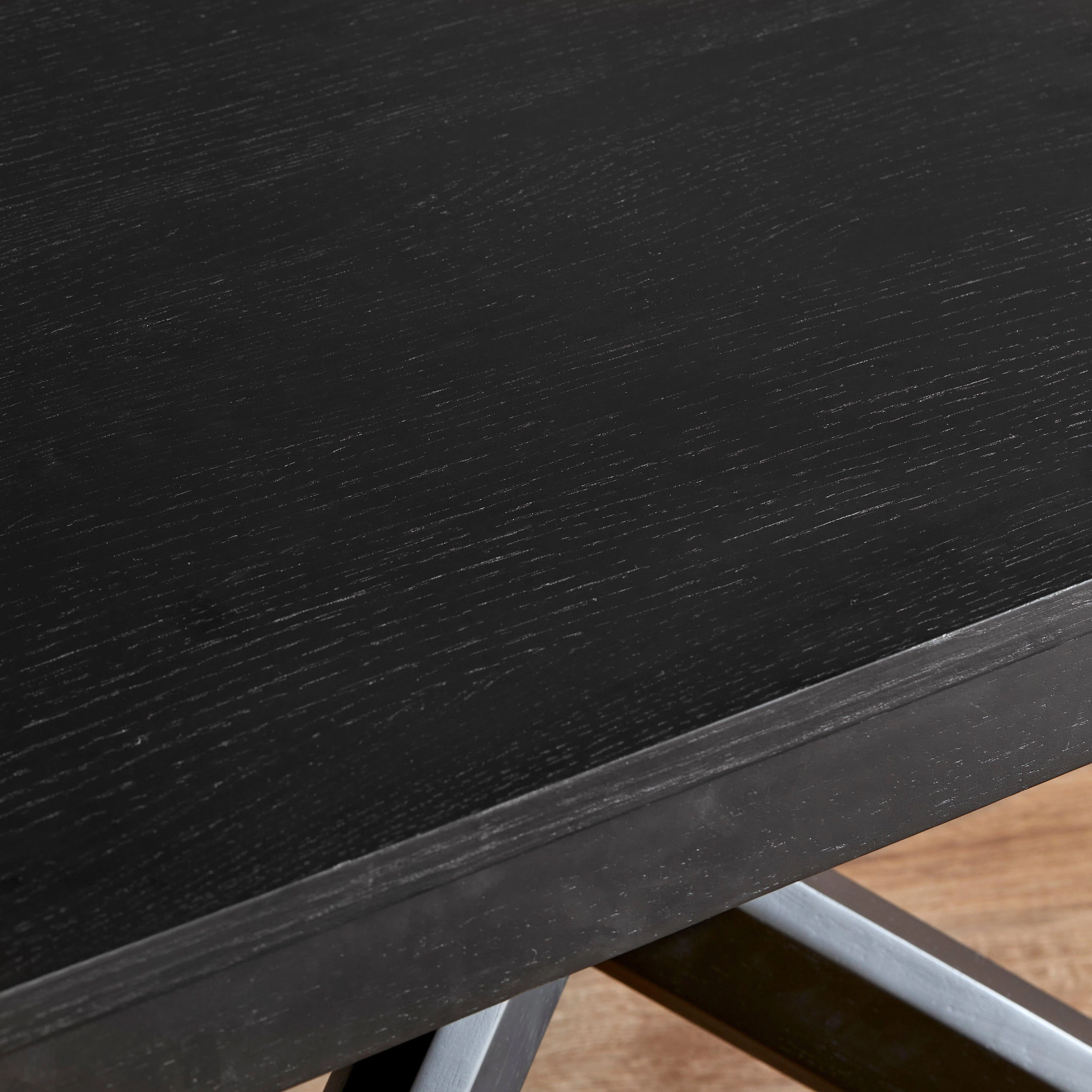 Amelia Black Dining Table Set - 6 Seater - Ella Black Wooden Chairs - Image 4