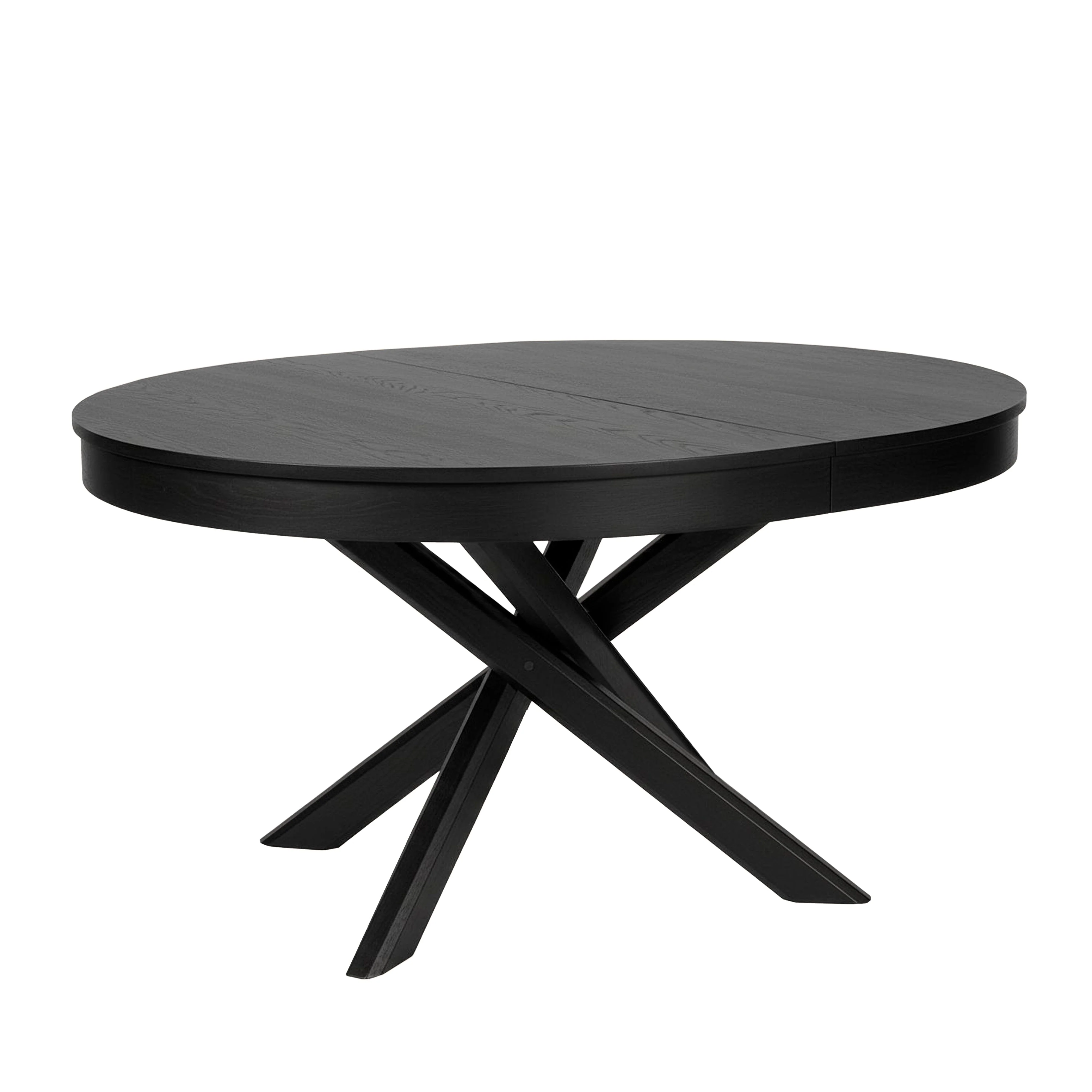 Amelia Black Oak Oval Extending Dining Table Set - 4 Seater - Ella Black Oak Carver Chairs - Off White Boucle - Image 14