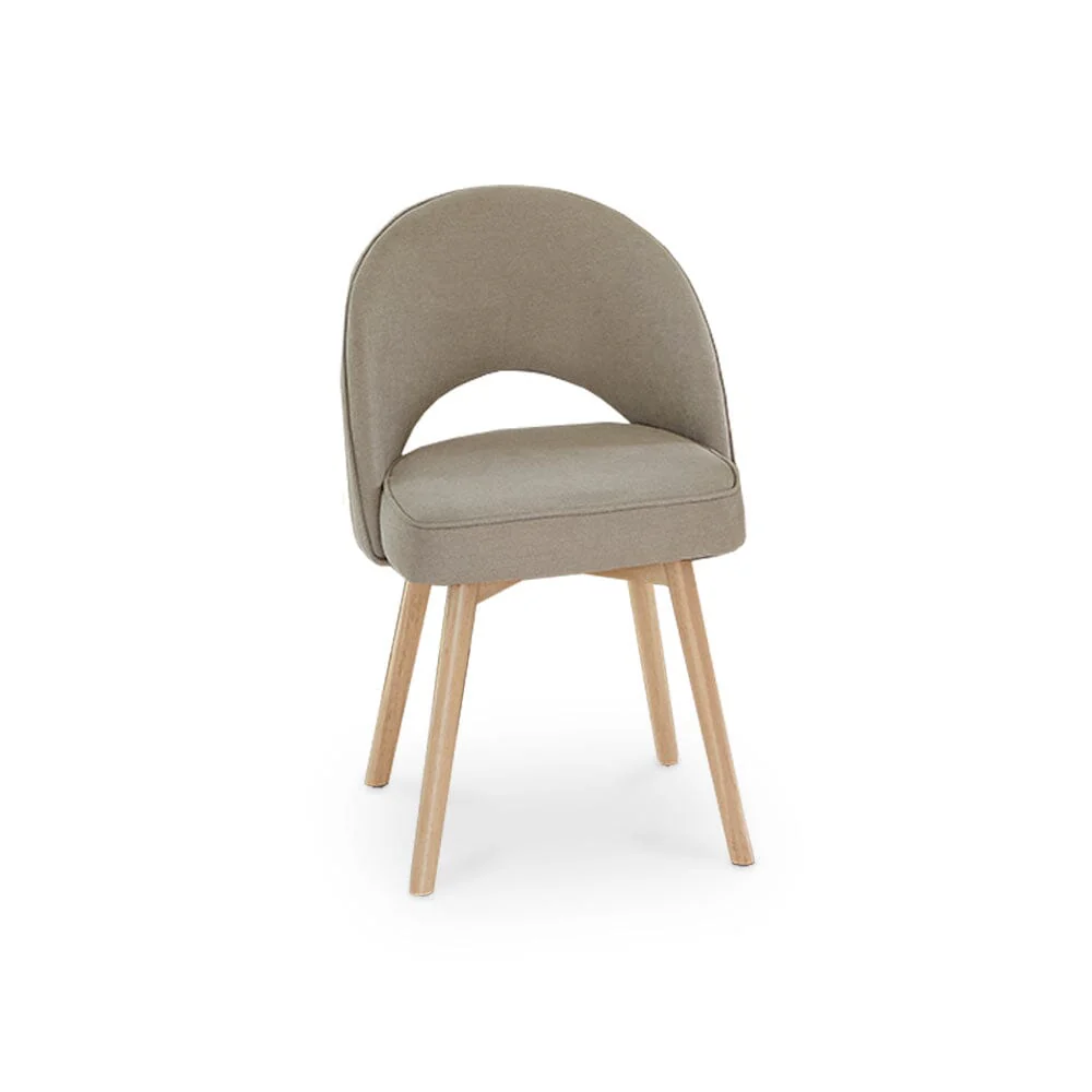 Amelia Whitewash Dining Table Set - 6 Seater - Marilyn Soft Beige Dining Chairs - Whitewash Legs - Image 10