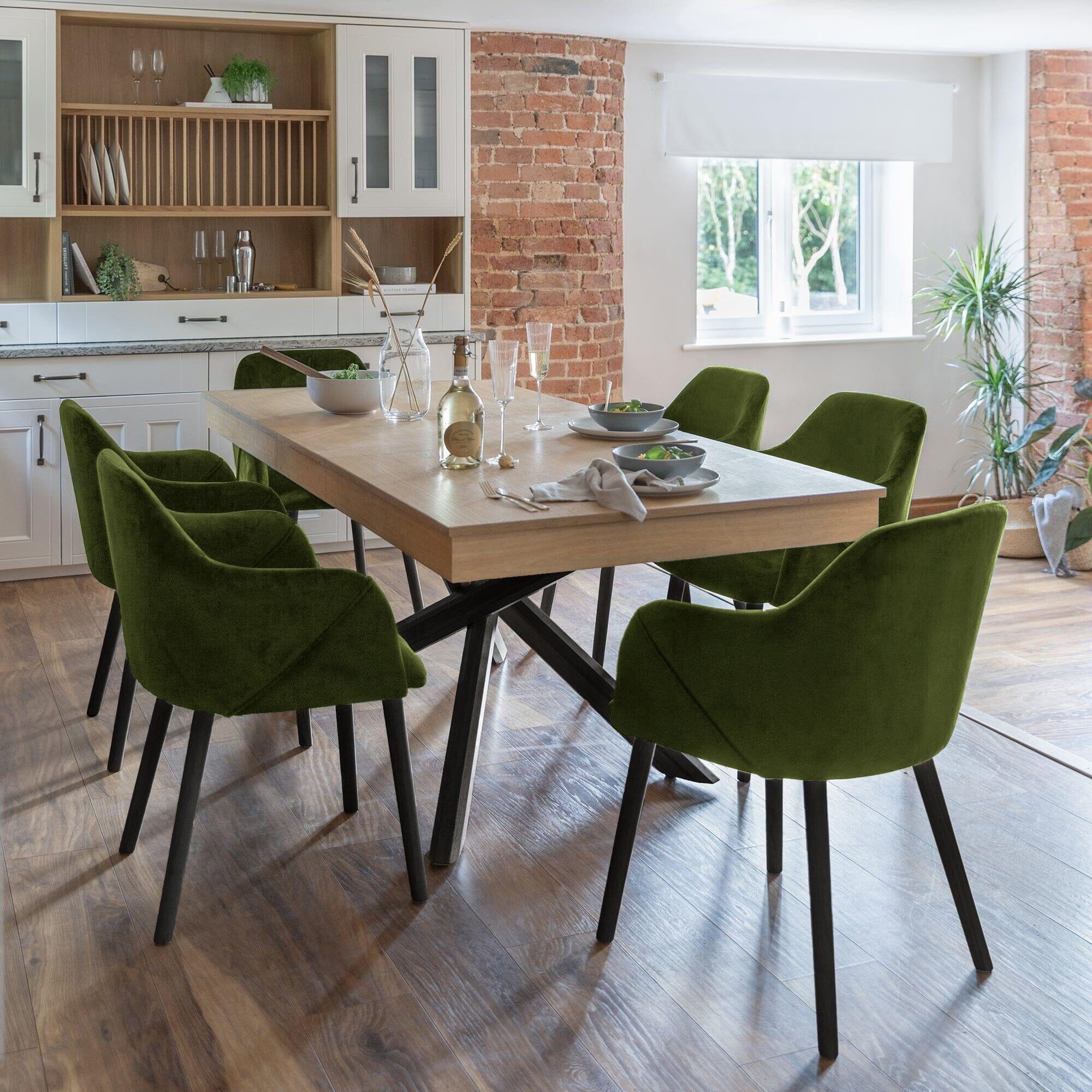 Amelia Whitewash Wood Dining Table - Extendable - Black Legs - Image 9