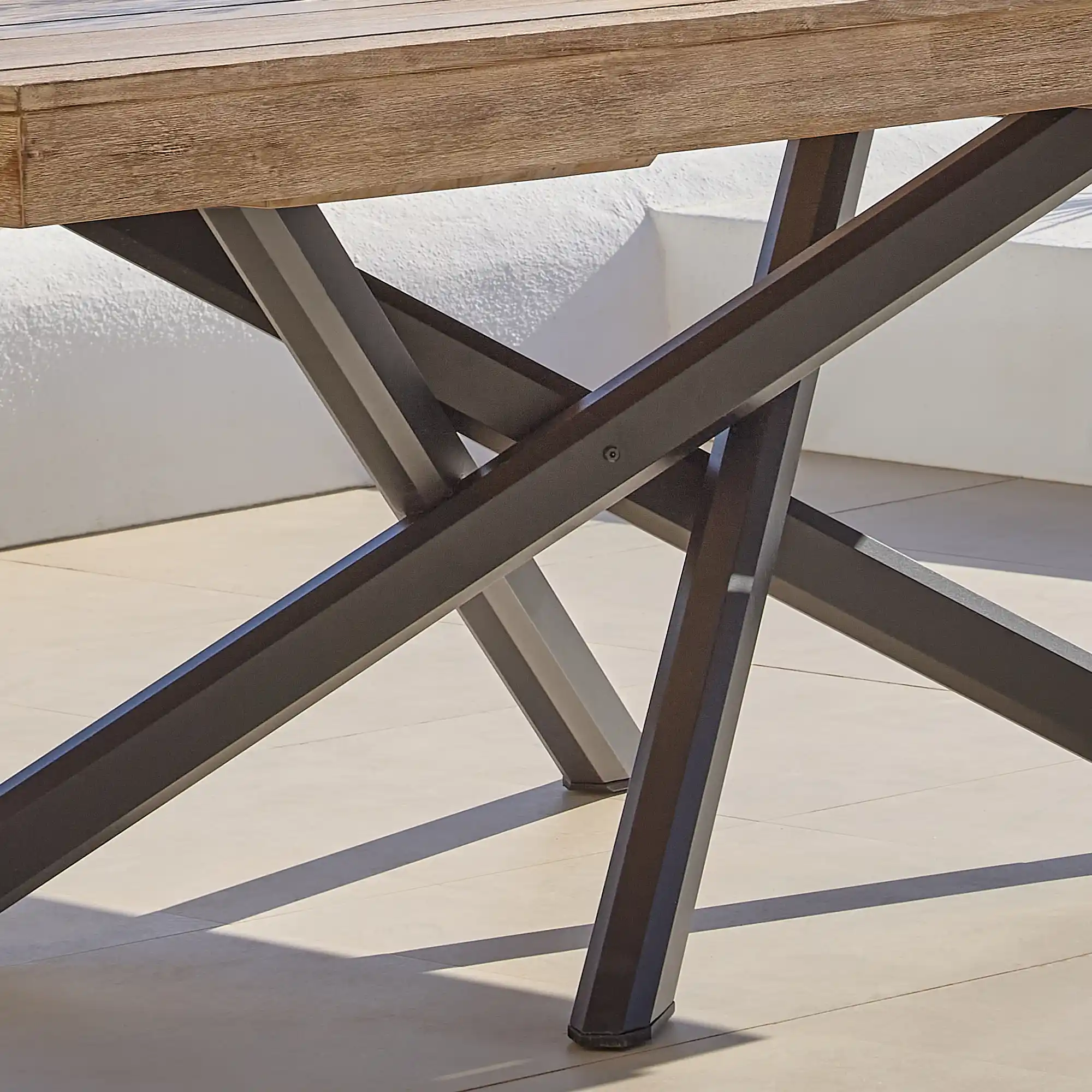 Amelia 6 Seater Wooden Garden Dining Set with 6 Shiro Cushioned Chairs - Image 6