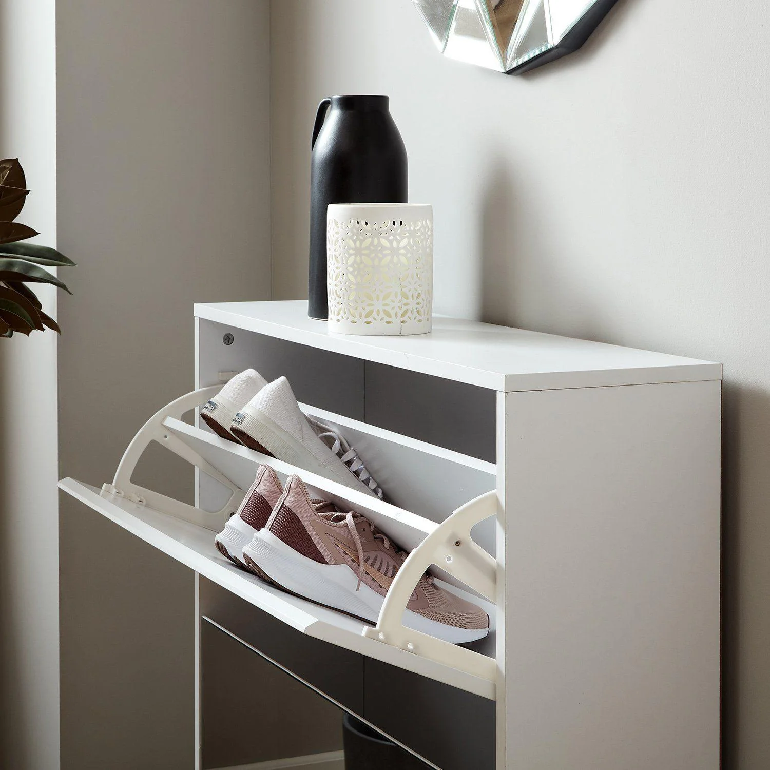 Anderson Shoe Cabinet - 2 Door - White - Image 6