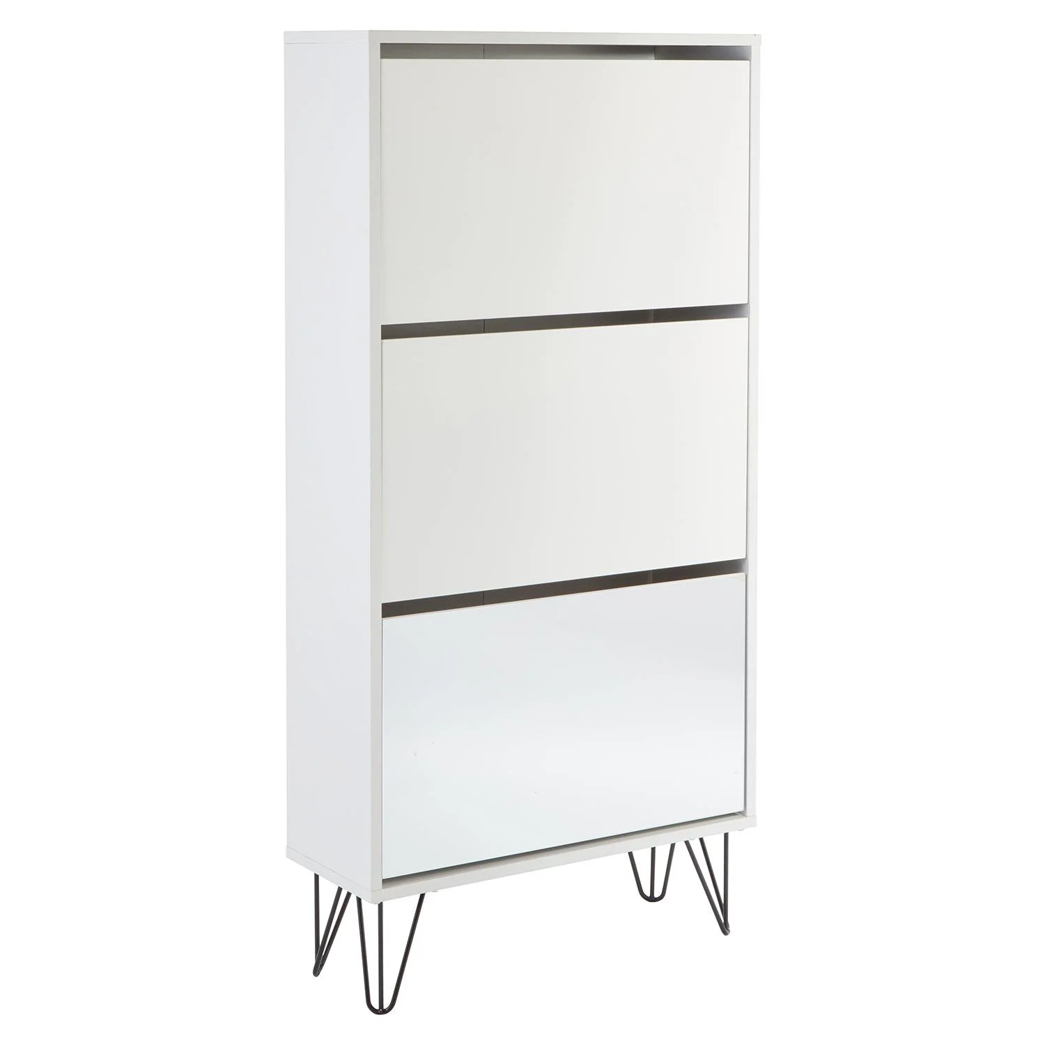 Anderson Shoe Cabinet - 3 Door - White - Image 9