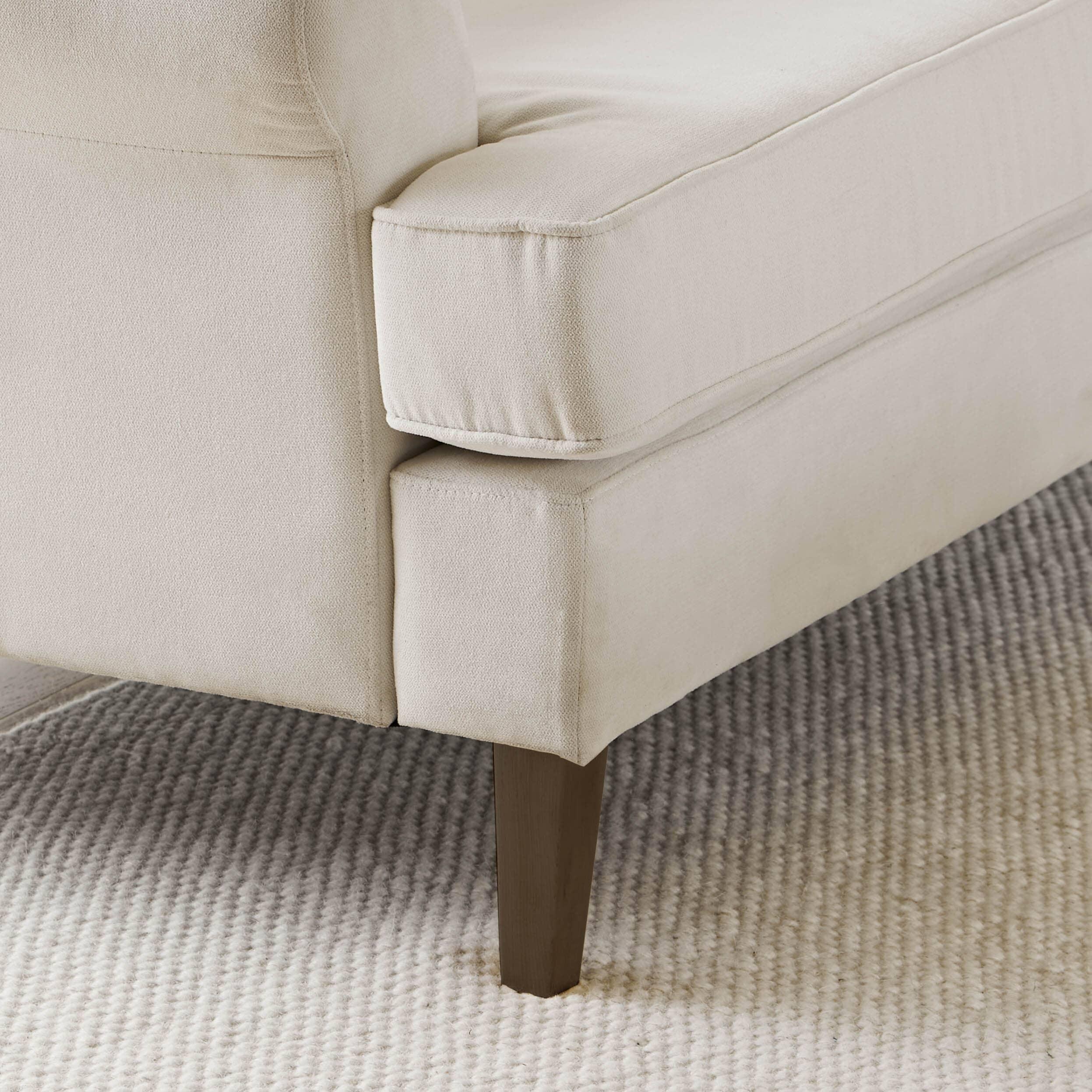 Outlet - Annabelle Corner Sofa With Chaise Natural Ivory With Dark Oak Legs - Image 8