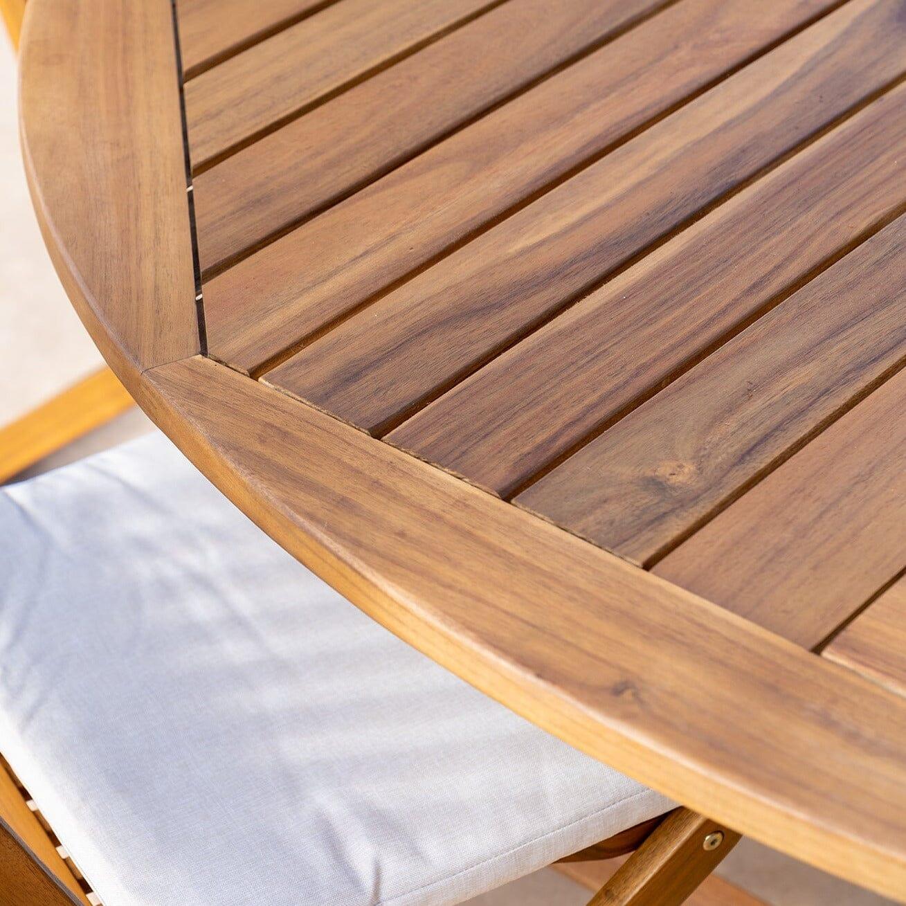Ashby 8 Seater Wooden Round Garden Dining Set - 160cm - Image 7