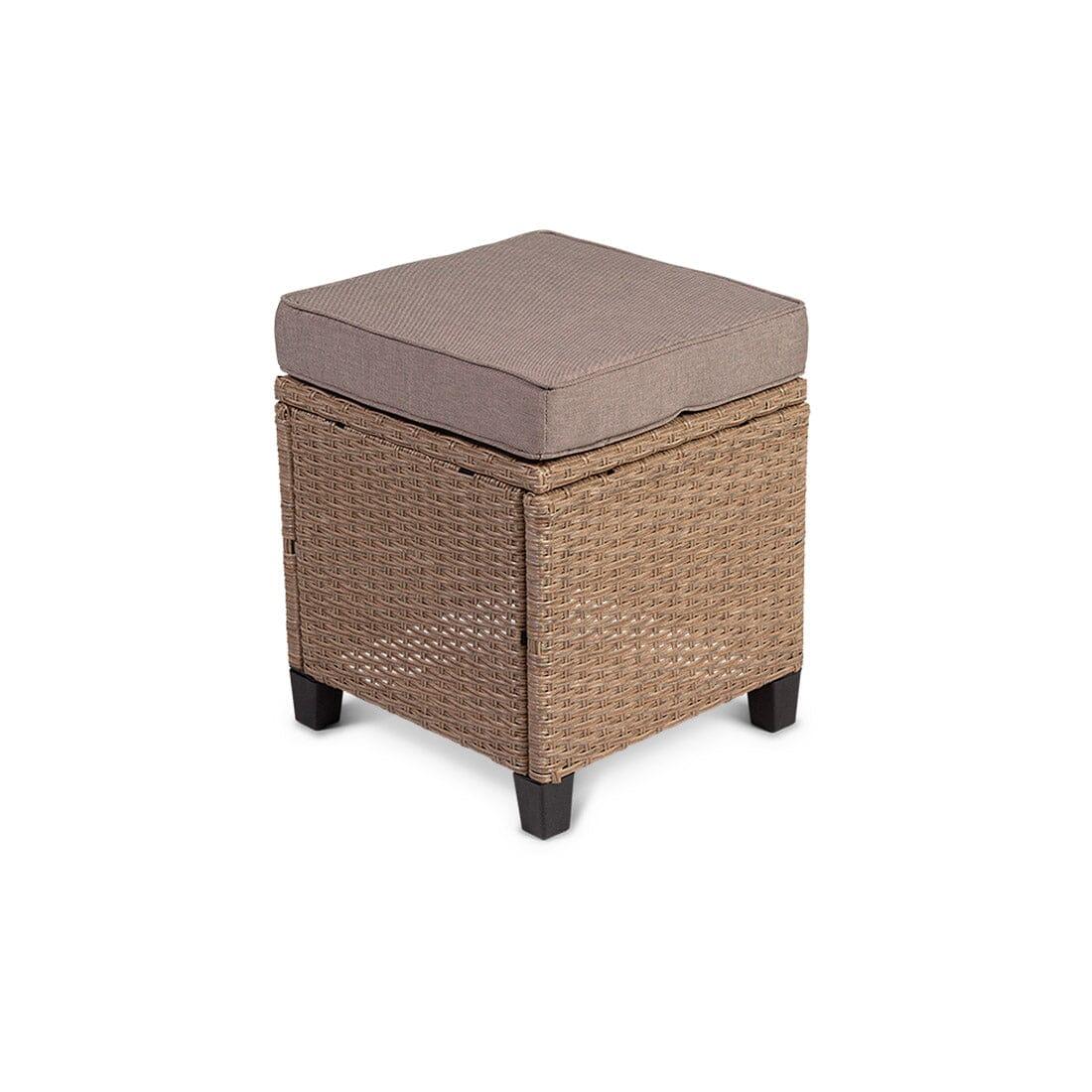 Aston Rattan Corner Sofa Set - 9 Seater - Natural Brown - Glass Table Top - Image 9