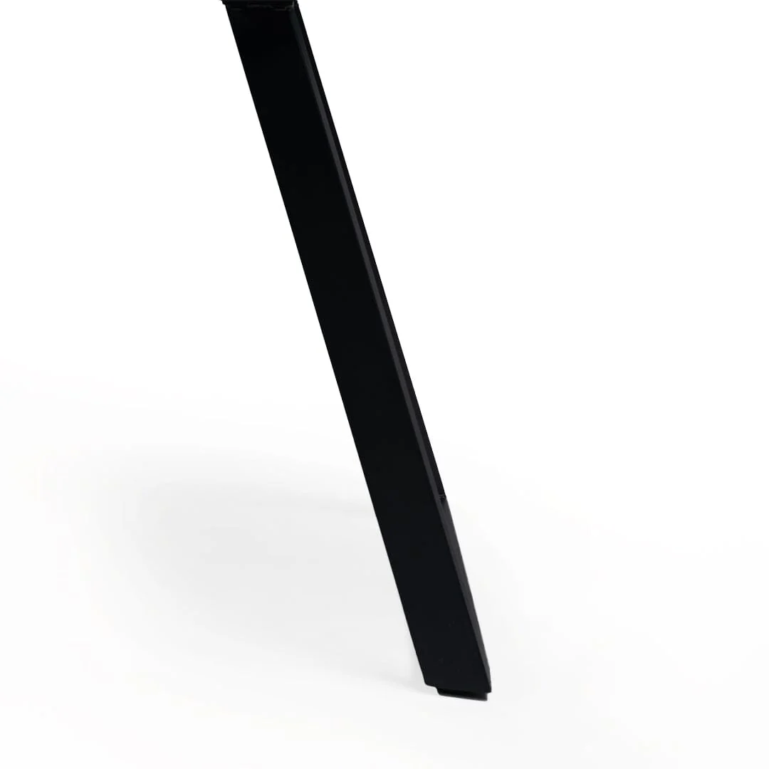 Atlas Smoked Glass Dining Table - Metal Legs - Image 9