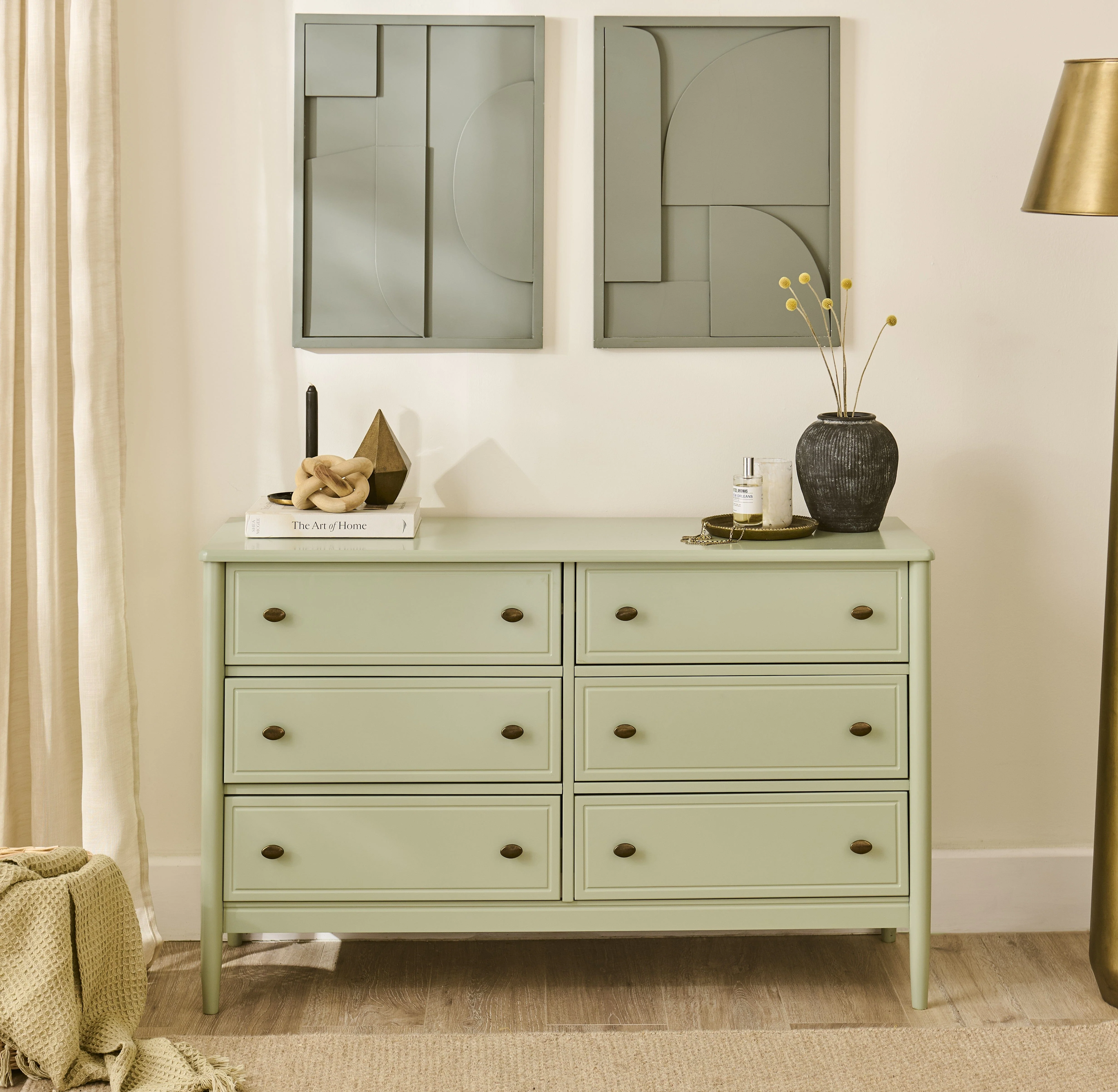 Aubrey 6 Drawer Chest of Drawers - Pistachio Green - Image 7