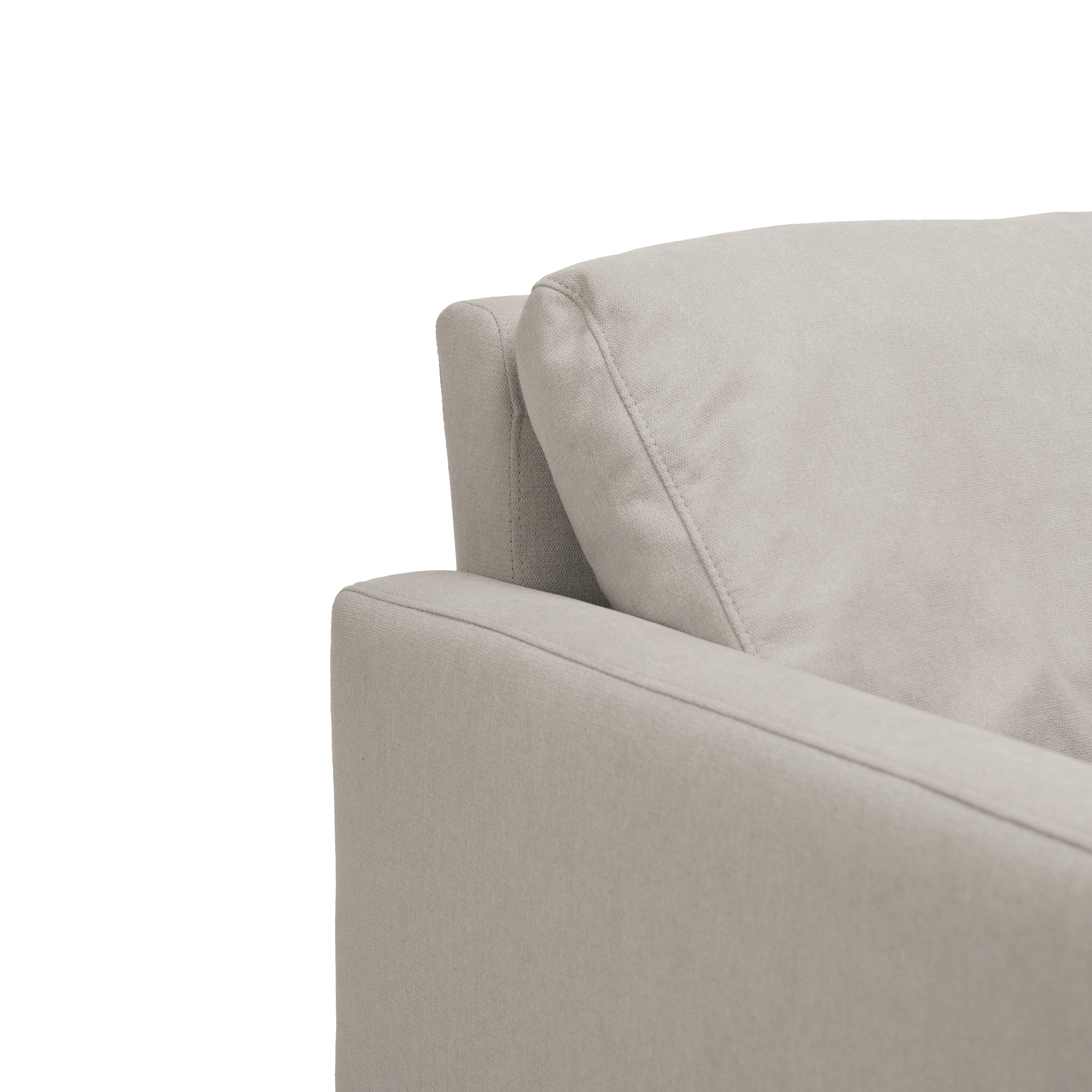 Ava Soft Beige Armchair - Pale Oak Legs - Image 5