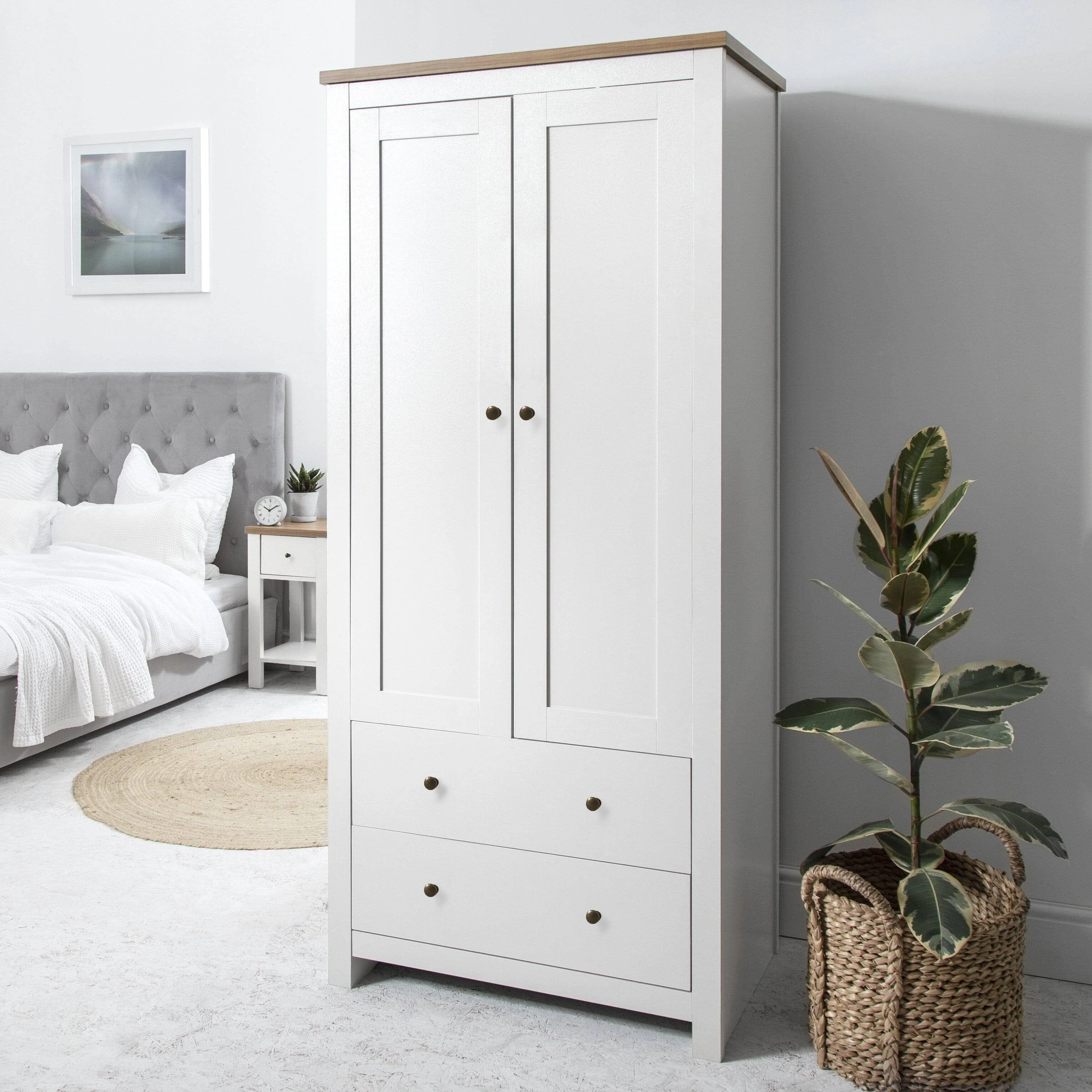 Bampton 4 Piece Bedroom Set - Chest of 4 Drawers - Alabaster White - Image 3