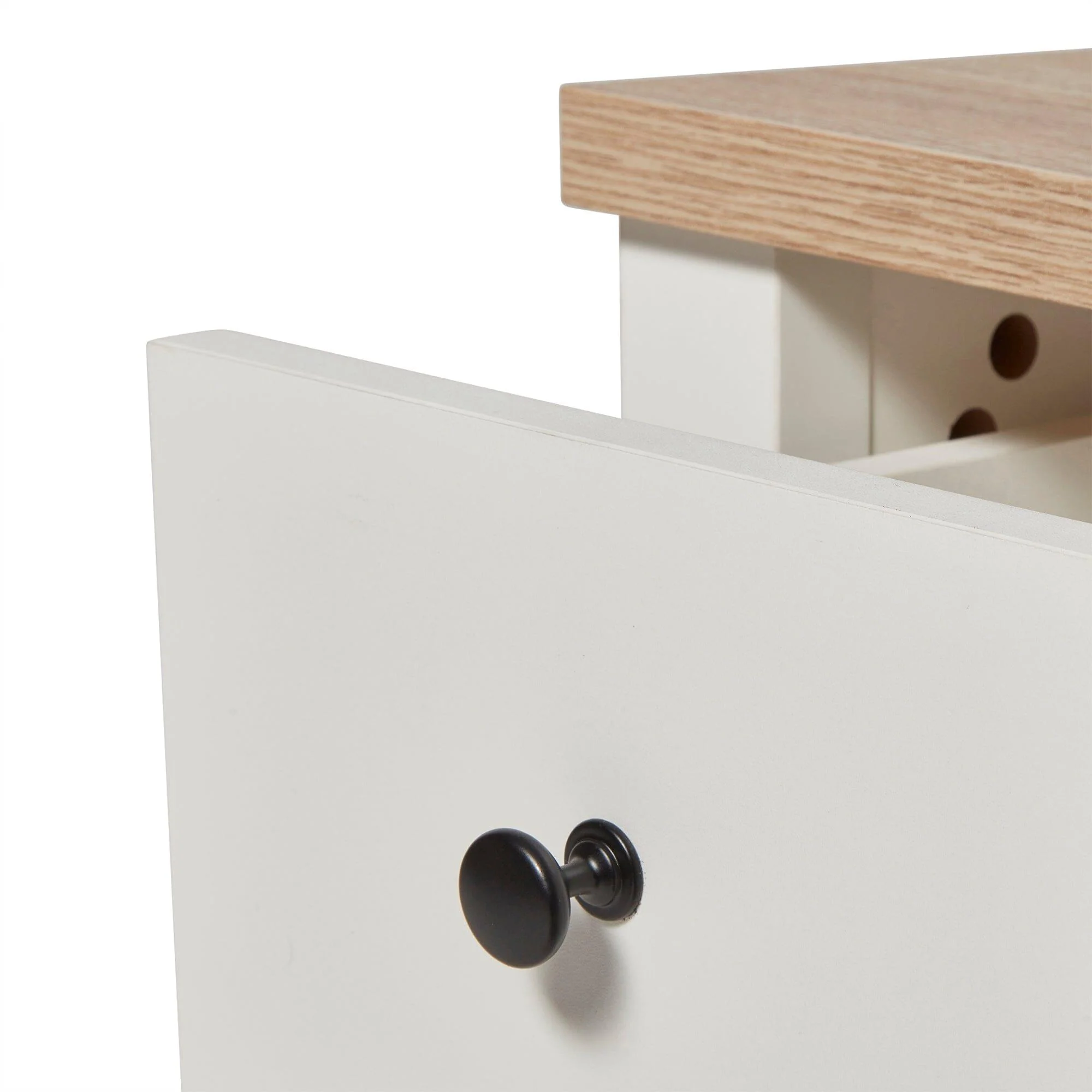 Bampton 1 Drawer Bedside Table - Alabaster White - Image 3