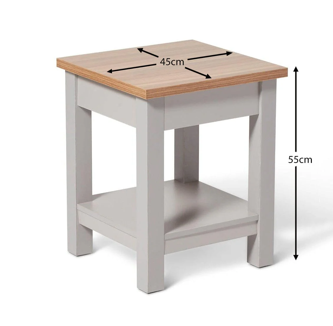 Outlet - Bampton Side Table - Stone Grey - Image 6