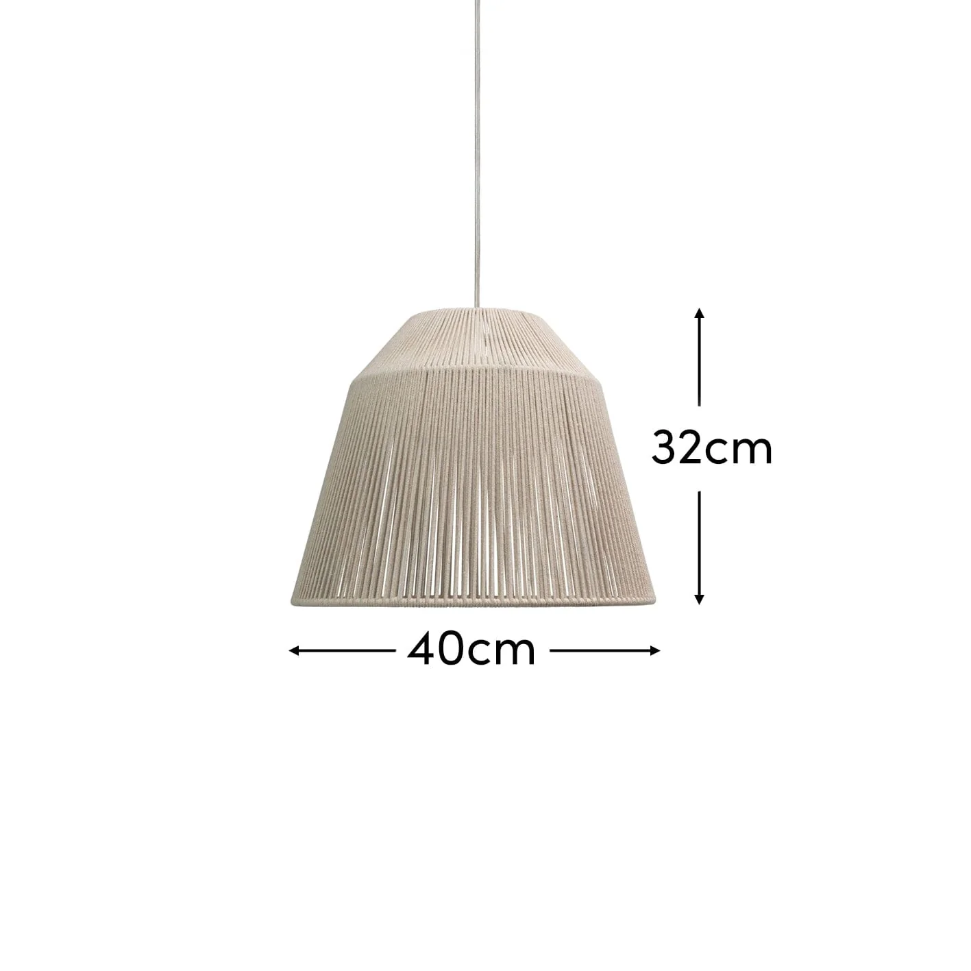 Bari White Cotton String Pendant - Image 9