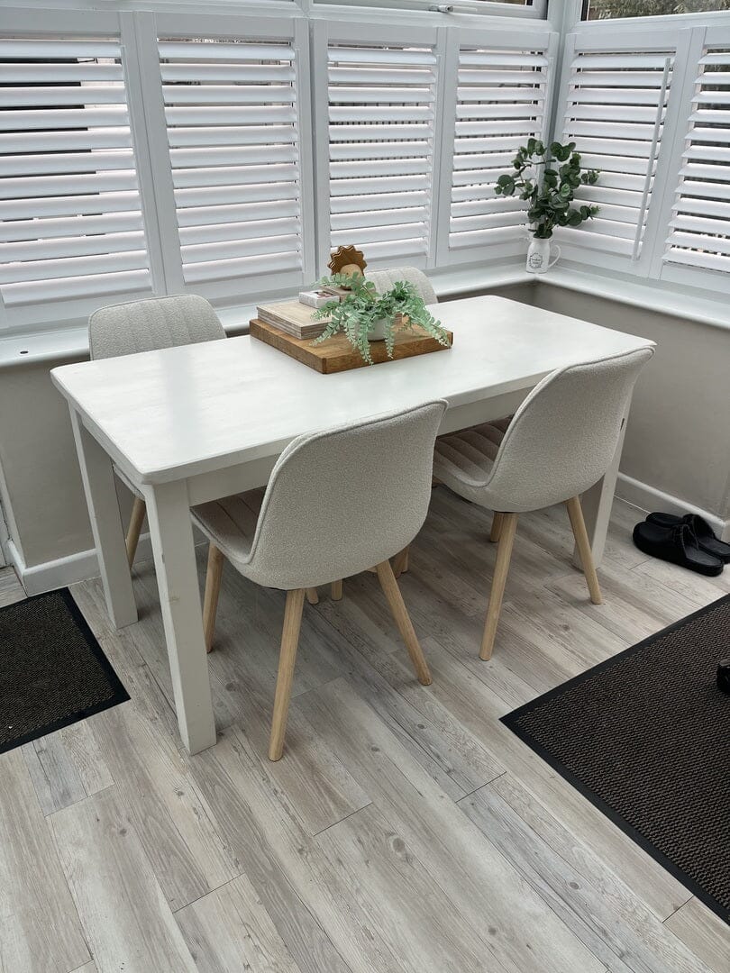 Bella Light Beige Boucle Dining Chairs - Set of 2 - Whitewash Oak Legs - Image 7
