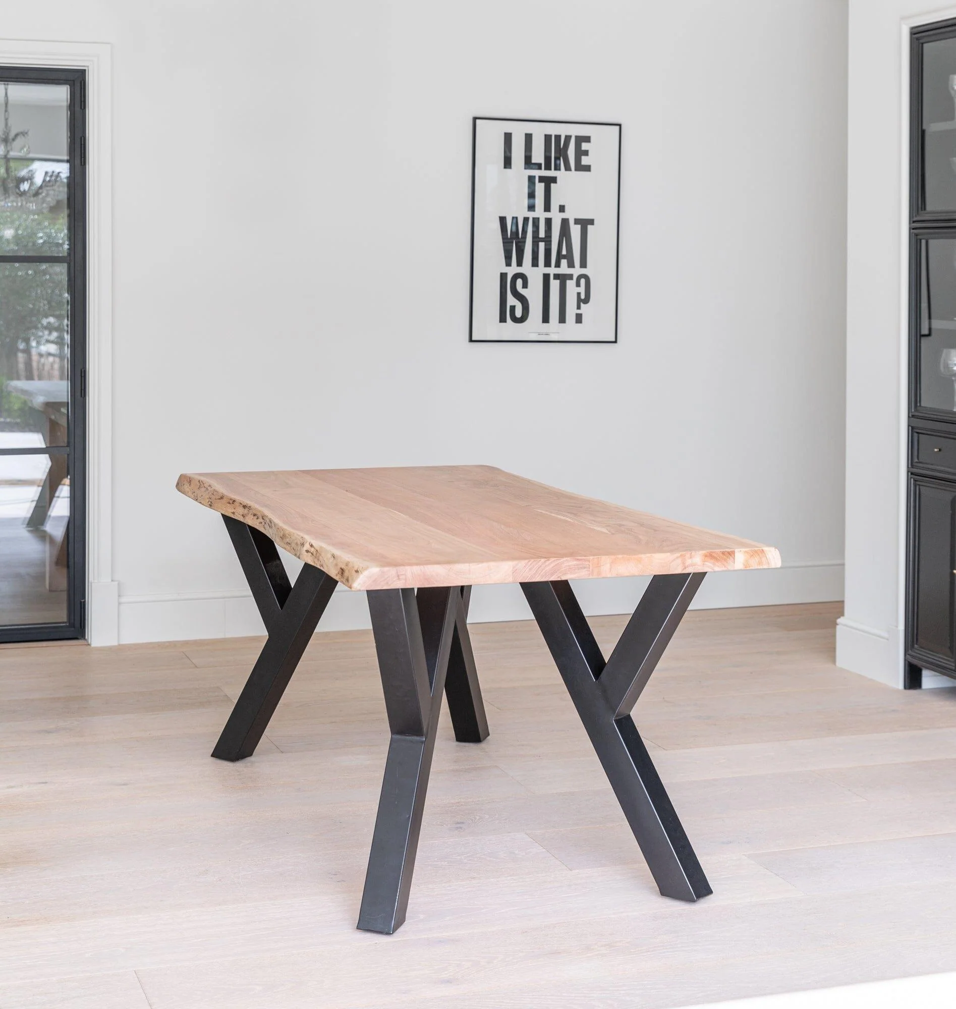 Bosco Natural Wood Dining Table - 6 Seater  - 180cm / 38mm - Image 10