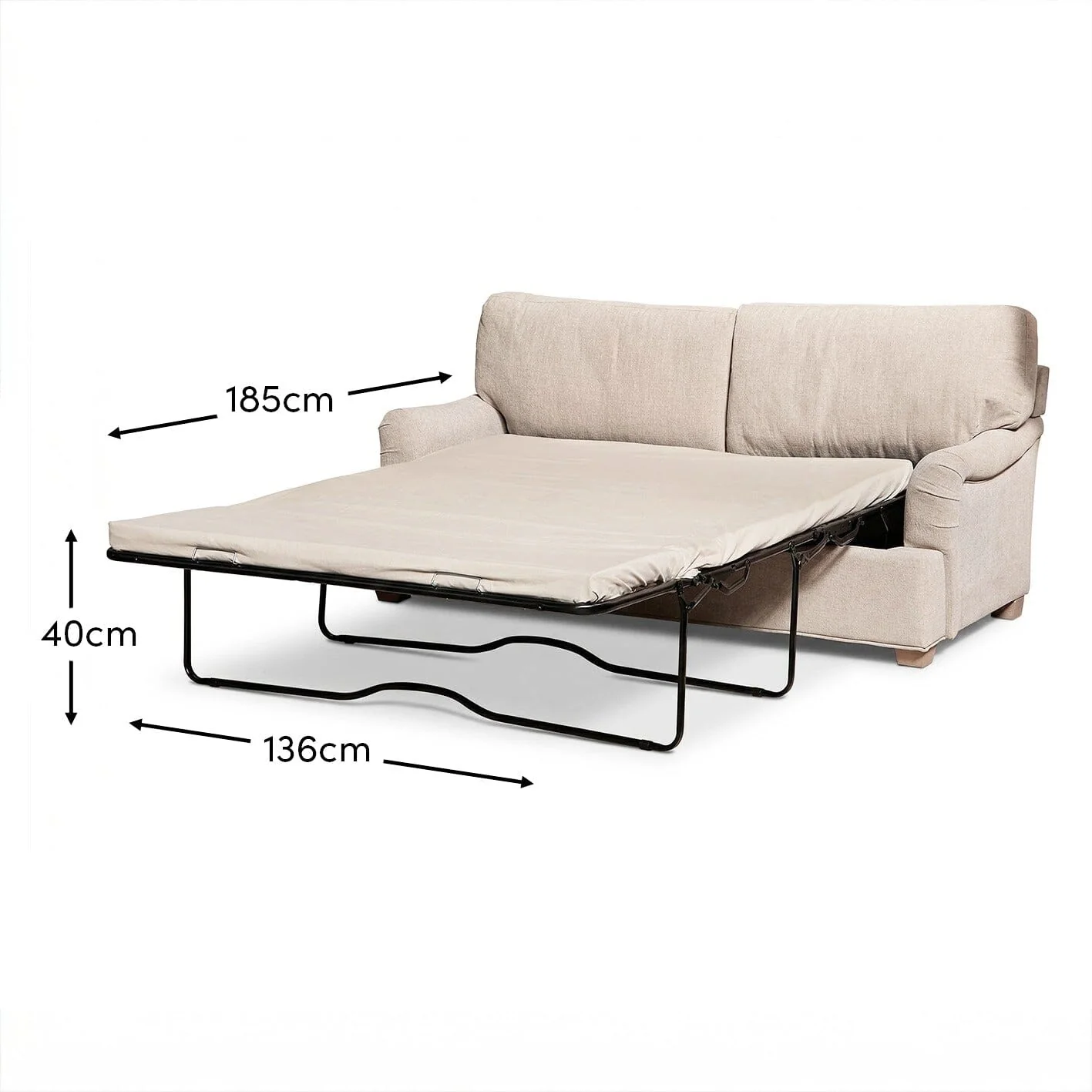 Brea Double Sofa Bed - Mink Taupe - Image 11