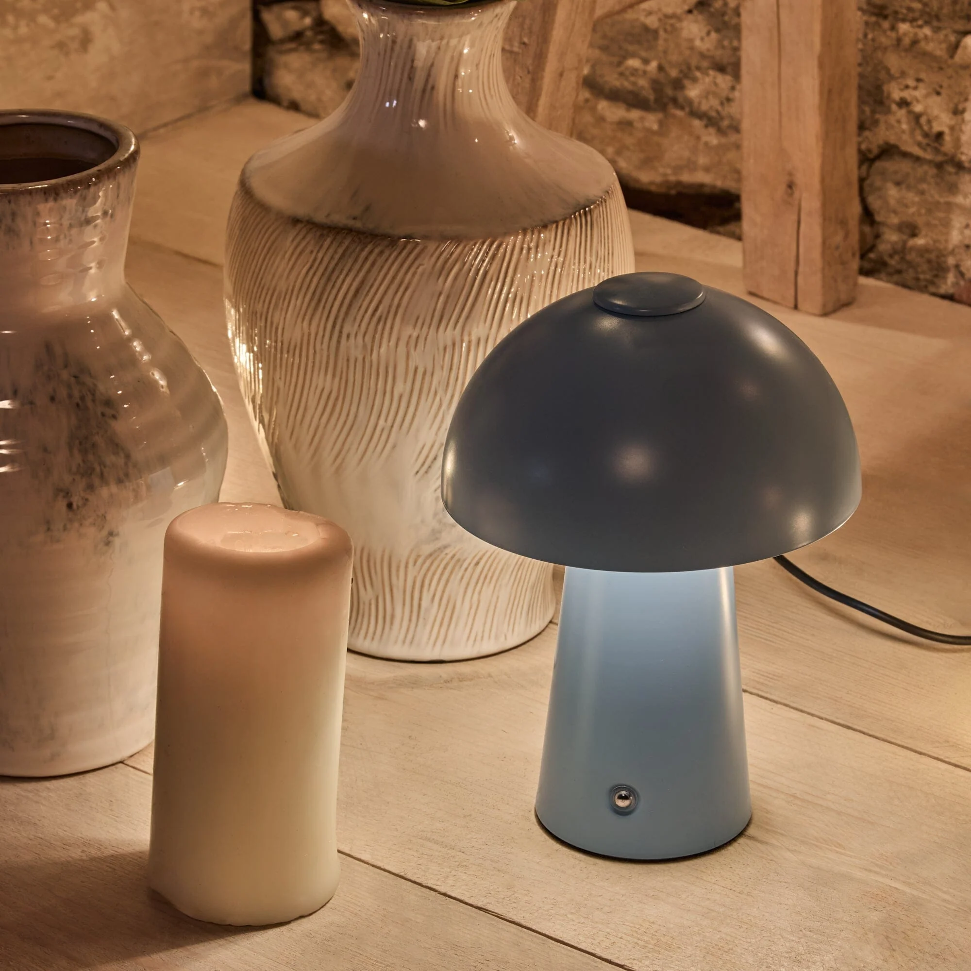 Brockhill Rechargeable Lamp - Cornflower Blue - Image 6