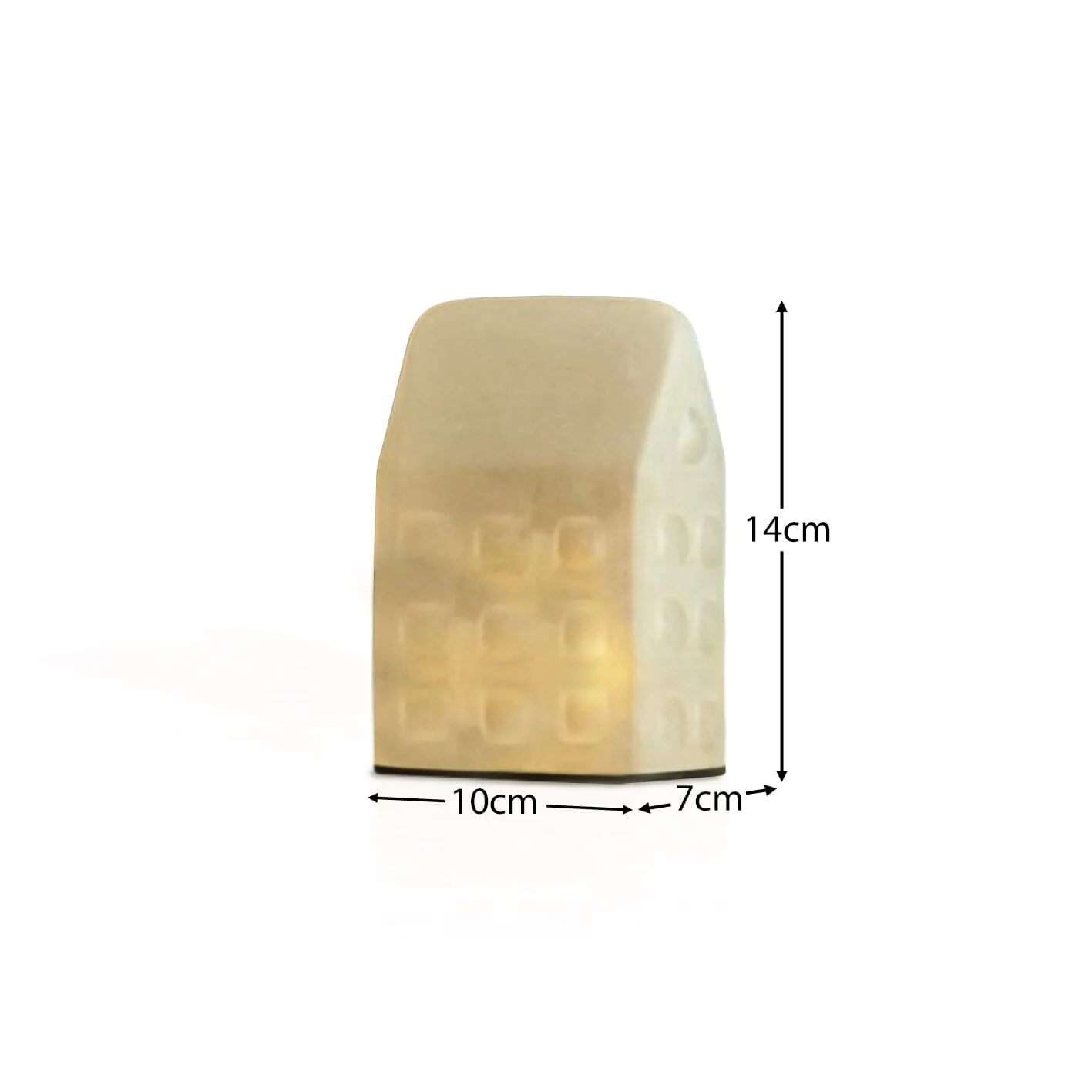 Brockley 14cm Glass LED Light Up House - Frosted - Image 5