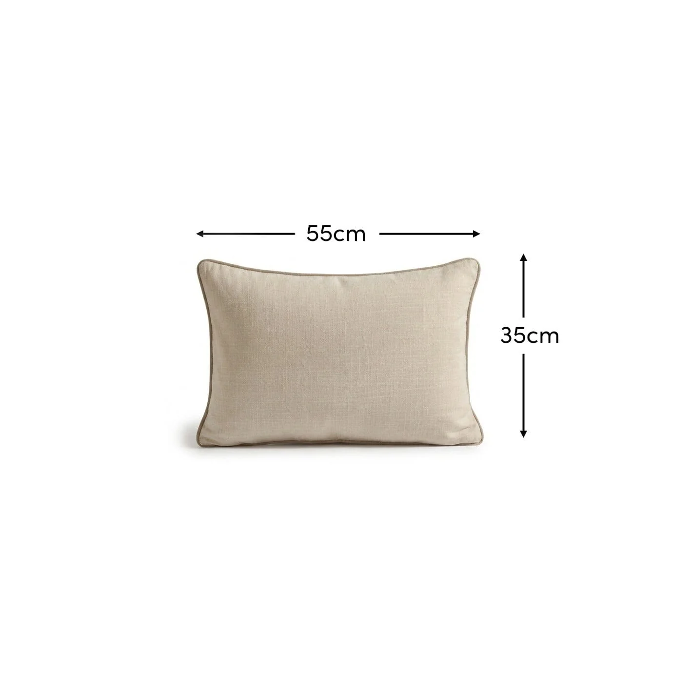 Camber 35x55cm Outdoor Scatter Cushion Cover - Sand with Off White Piping - Image 7