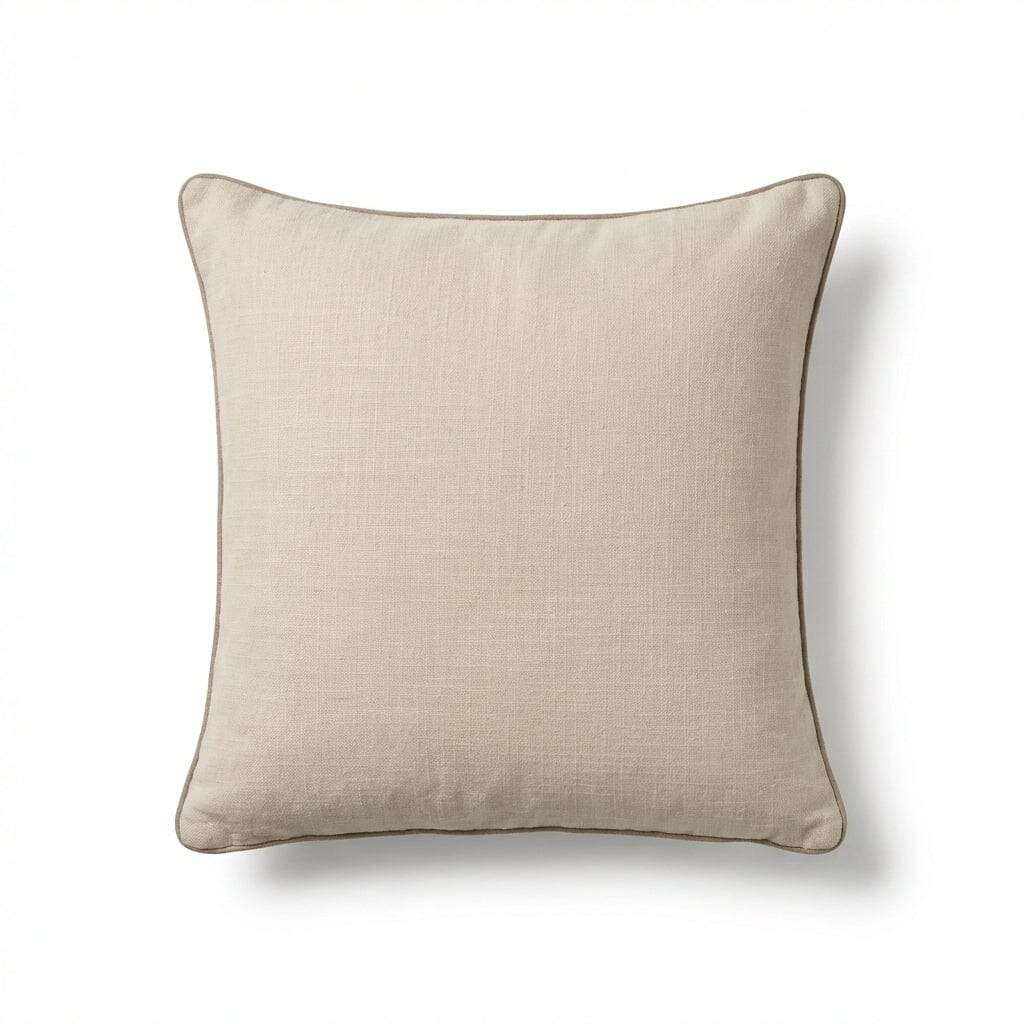Camber 45x45cm Outdoor Scatter Cushion Cover - Off White with Sand Piping - Image 6