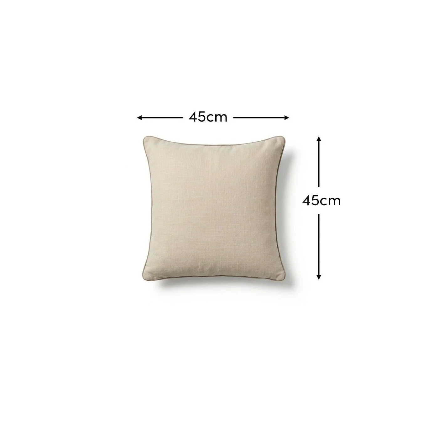 Camber 45x45cm Outdoor Scatter Cushion Cover - Sand with Off White Piping - Image 7