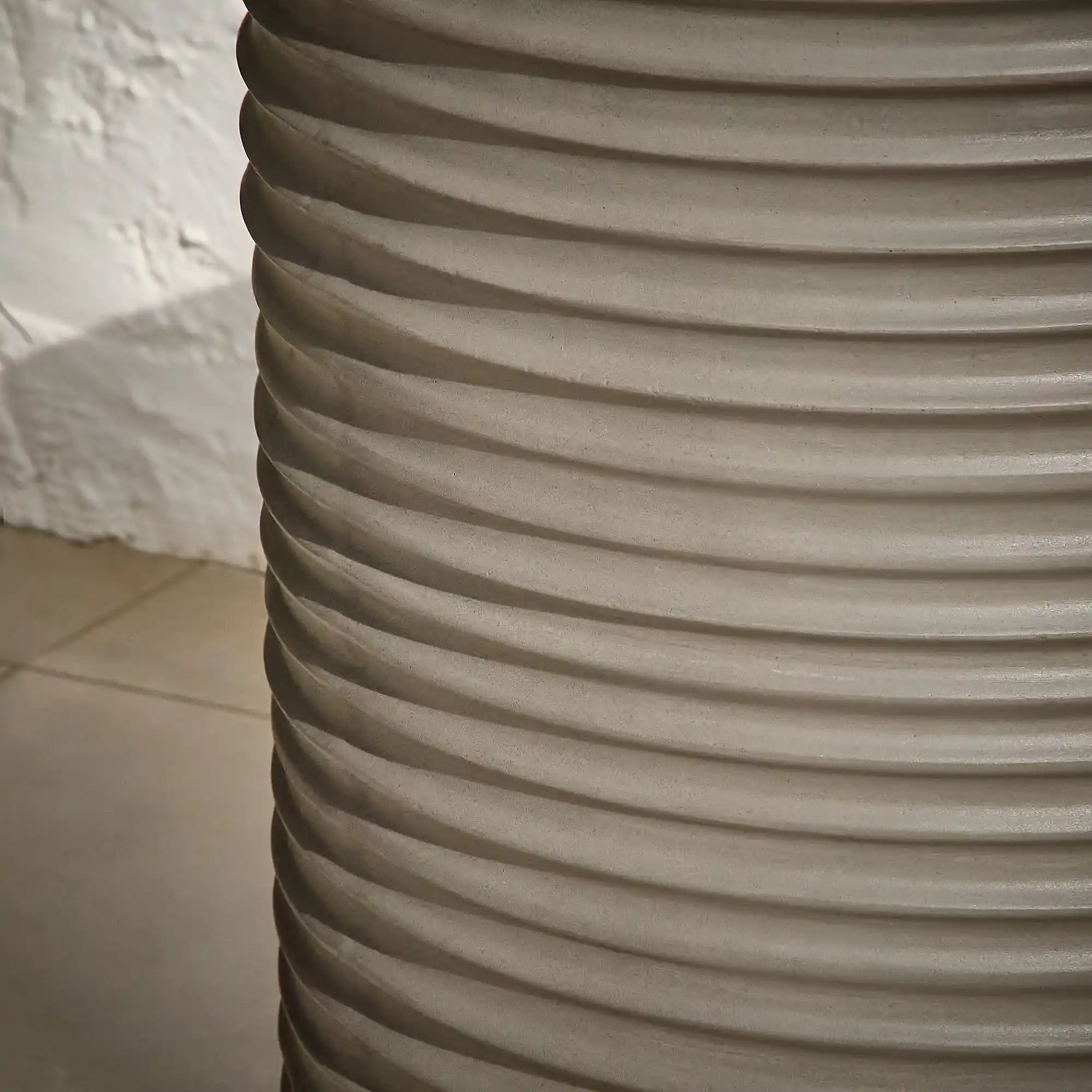 Carlotta Dark Grey Round Concrete Side Table - Image 3