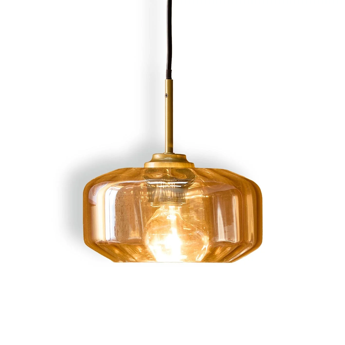 Carrick 22cm Glass Pendant Light - Gold - Image 8