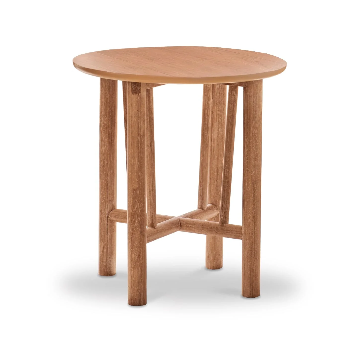 Carter Round Side Table - Whitewash Oak - Image 7