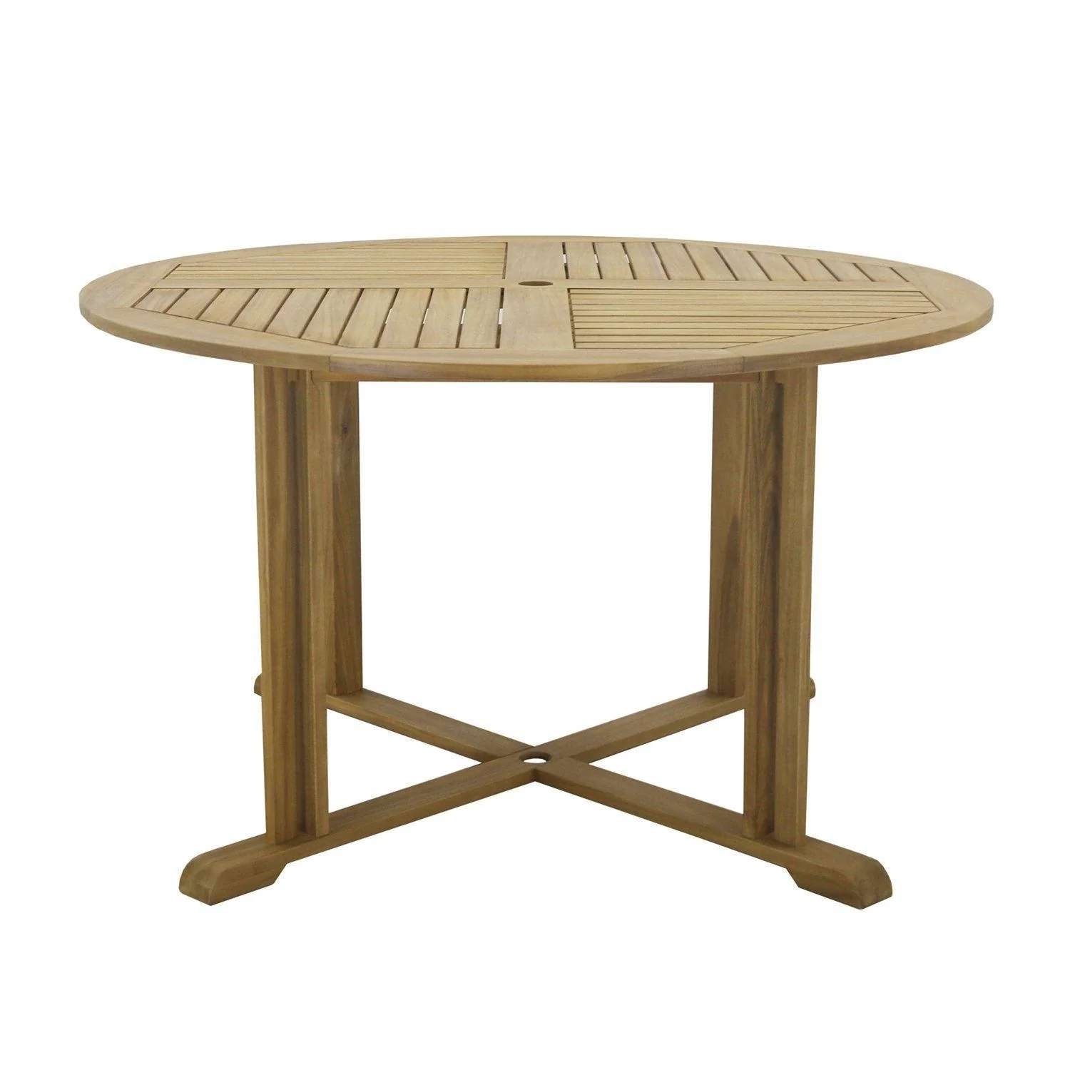 Casey 6 Seater Round Wood Dining Table - Natural - Image 4