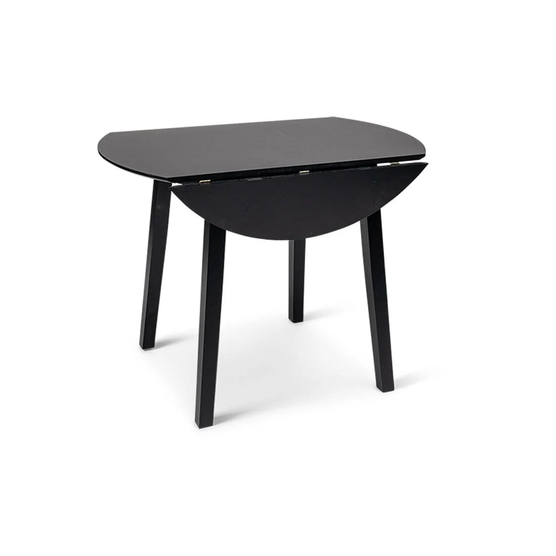 Charlie Black Round Dining Table - Drop Leaf - Image 5