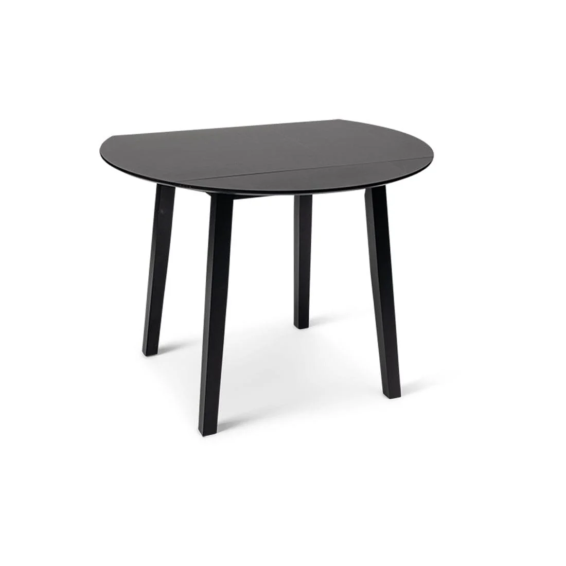 Charlie Black Round Dining Table - Drop Leaf - Image 6