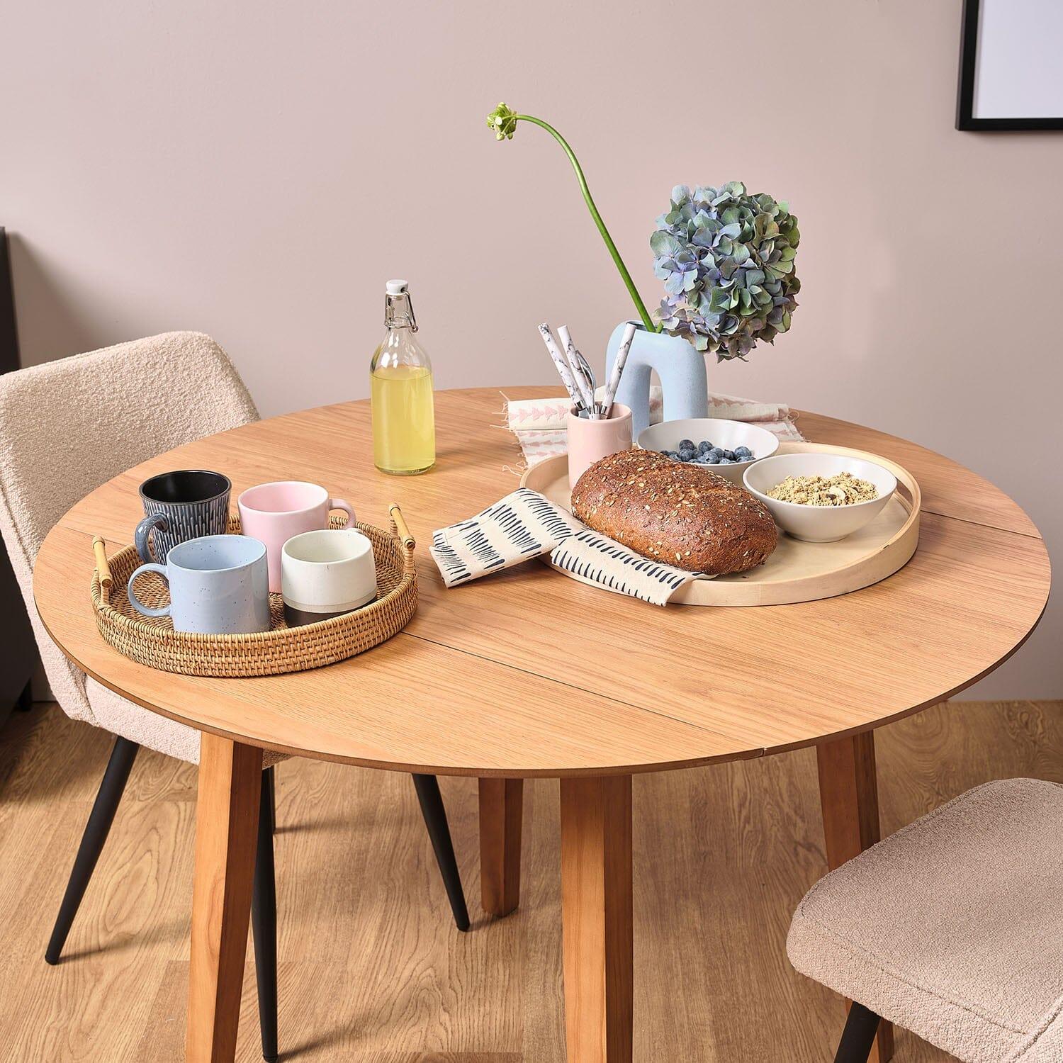 Charlie Classic Oak Dining Table - Drop Leaf - Image 6